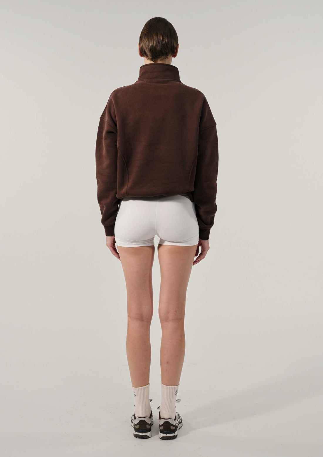 Sunday Country Club Half-Zip Sweater in Mahogany