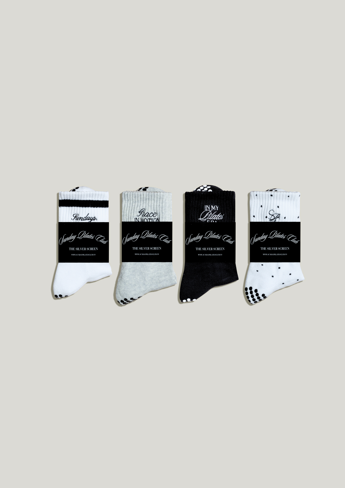 The Silver Screen Pilates Grip Socks Bundle Set