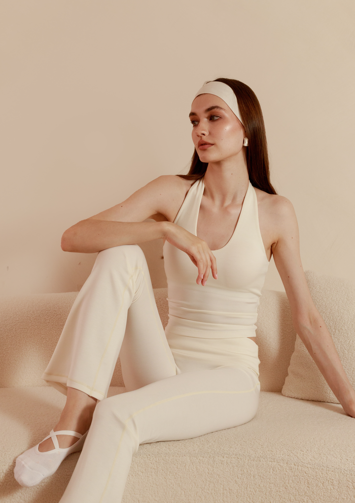 Soft Sculpt Halter Top in Vanilla