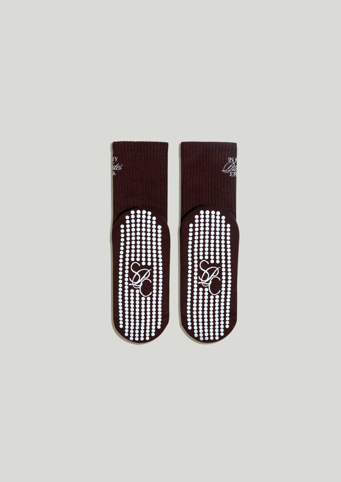Pilates Grip Socks in Mahogany