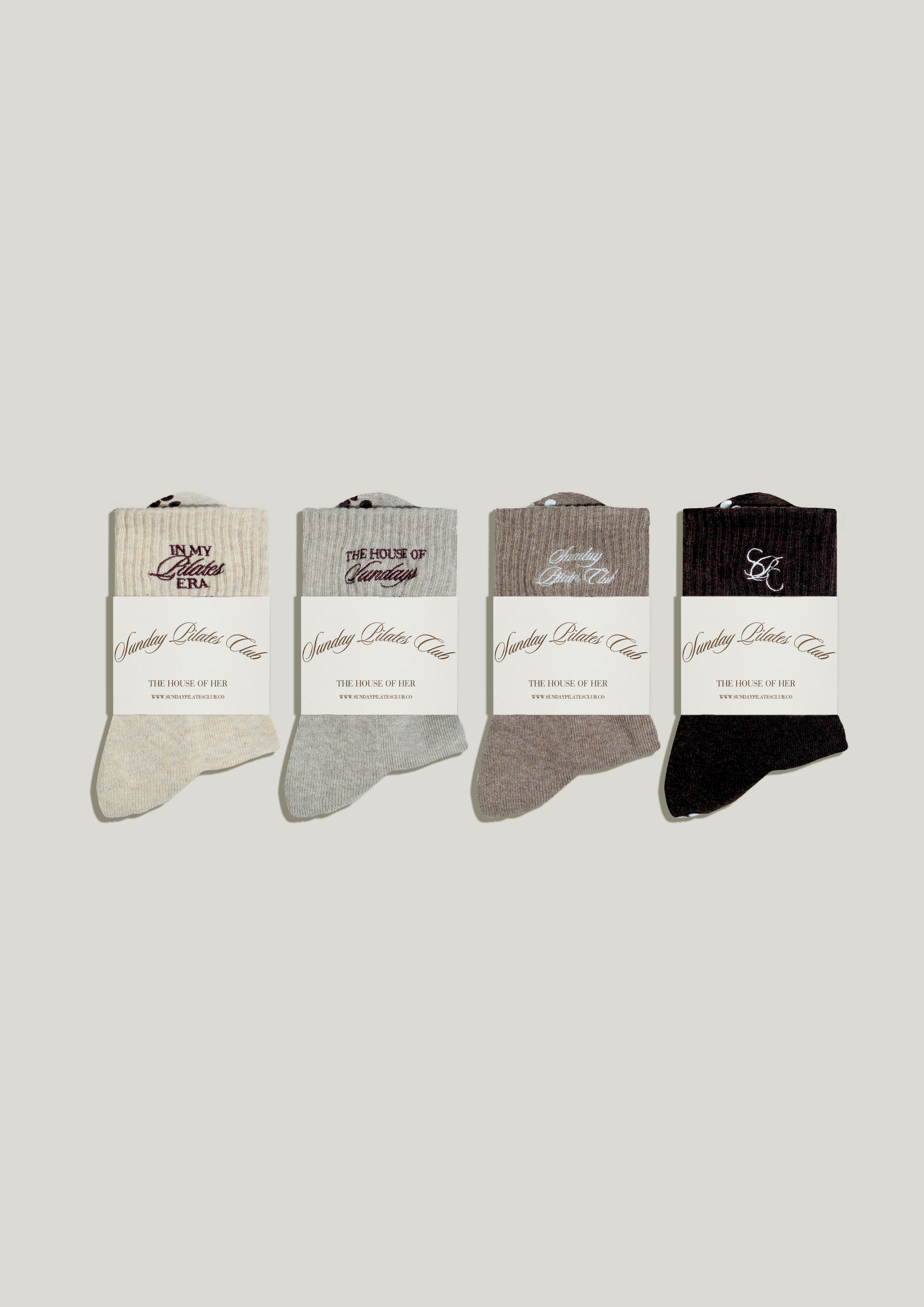 The House of Her Double-Grip Pilates Grip Socks Bundle Set