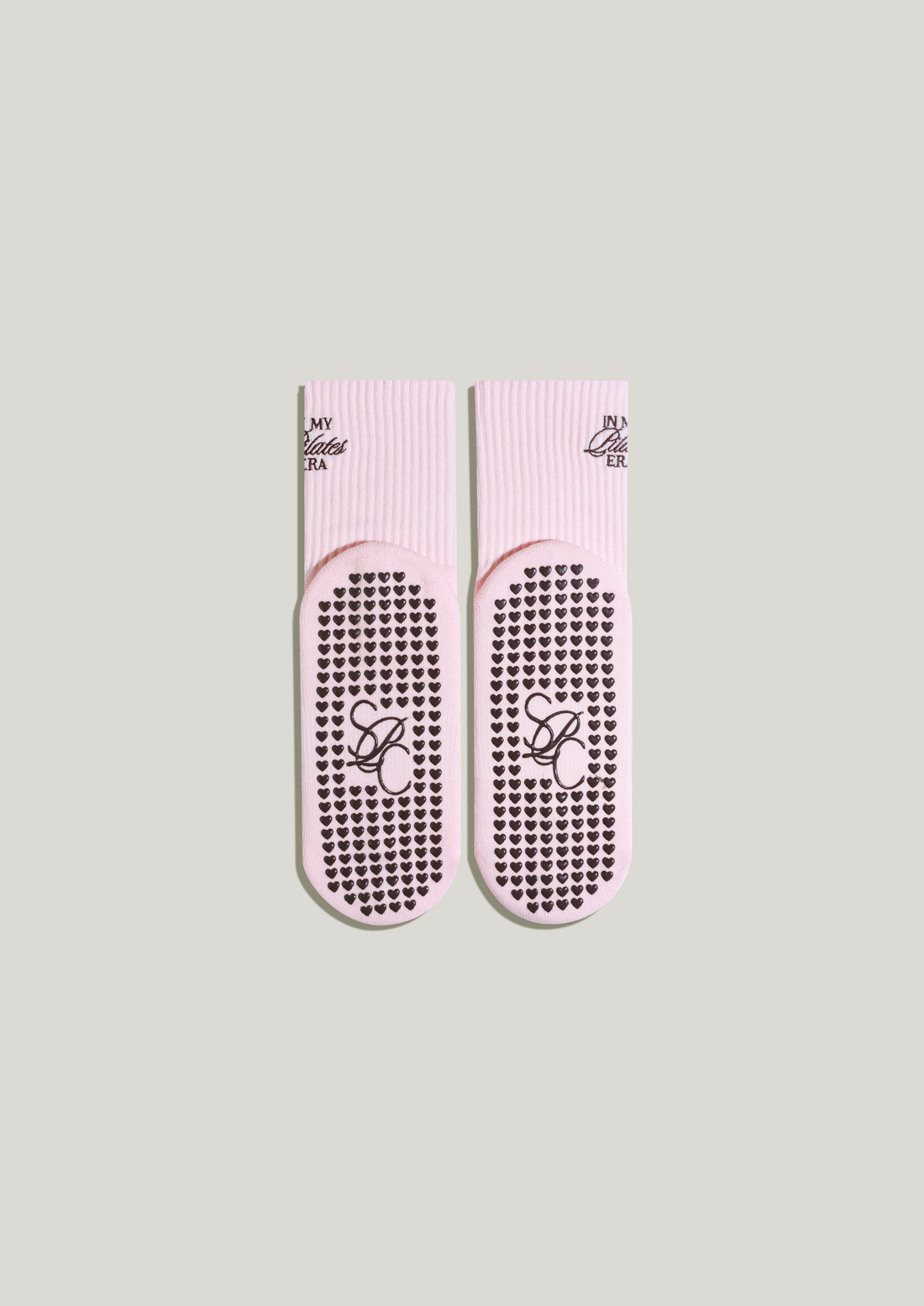 Pilates Grip Socks in Strawberry Milk