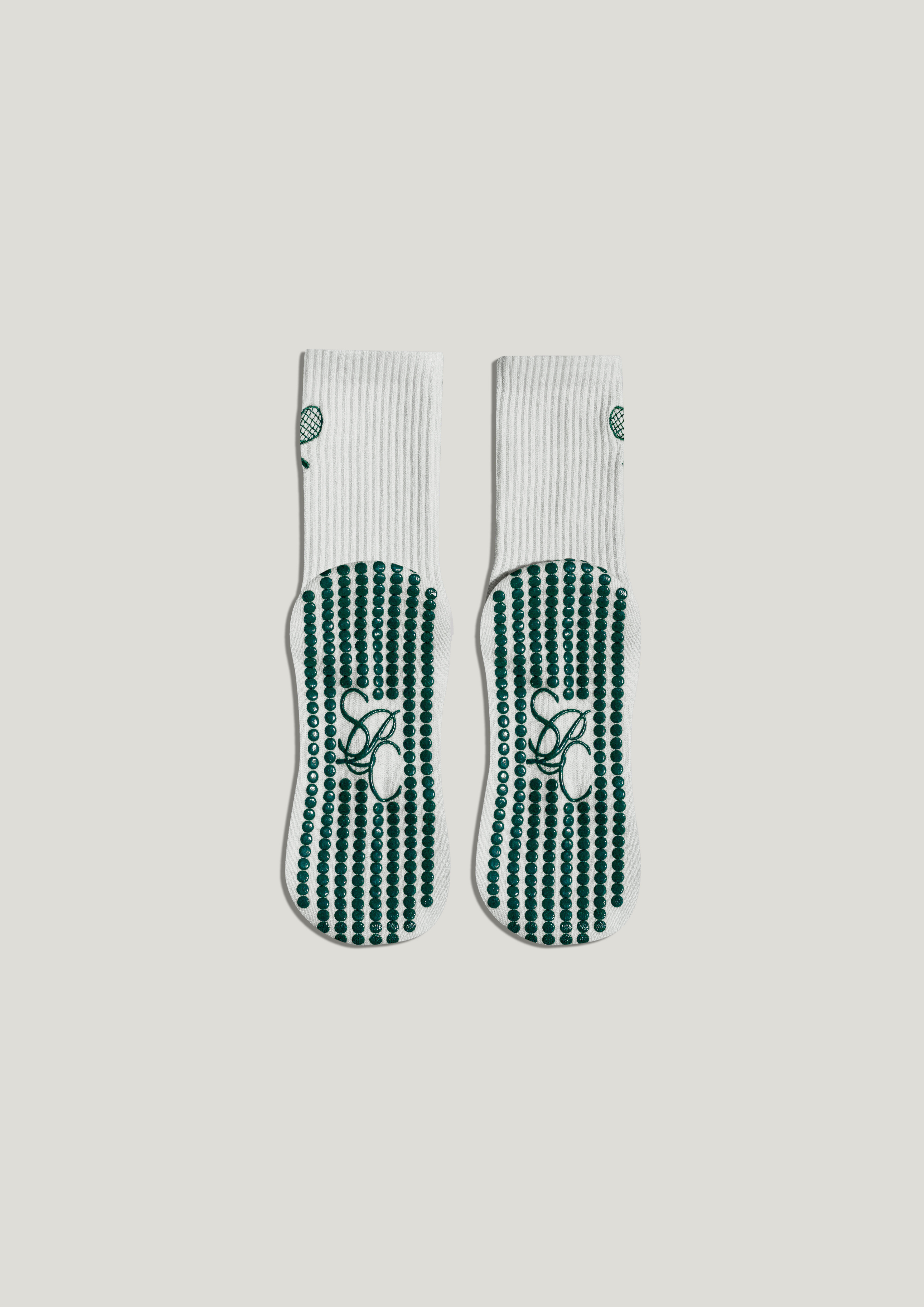 Pilates Grip Socks in Bone