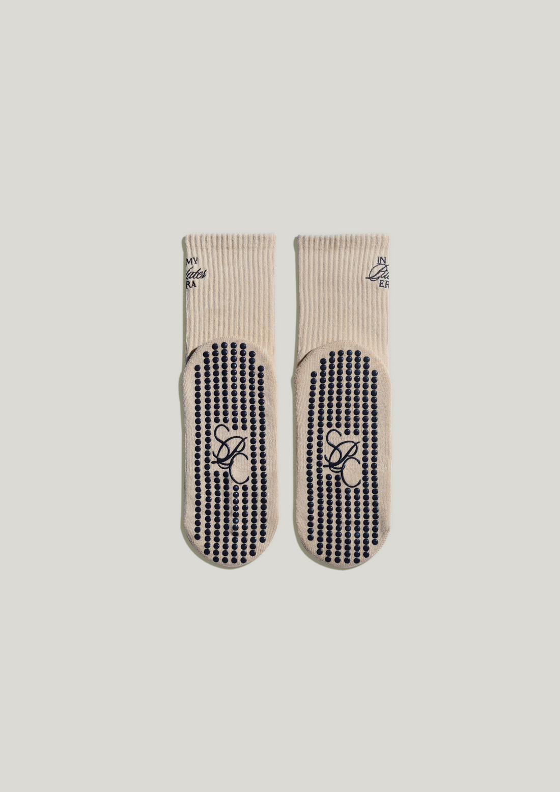 Pilates Grip Socks in Ecru