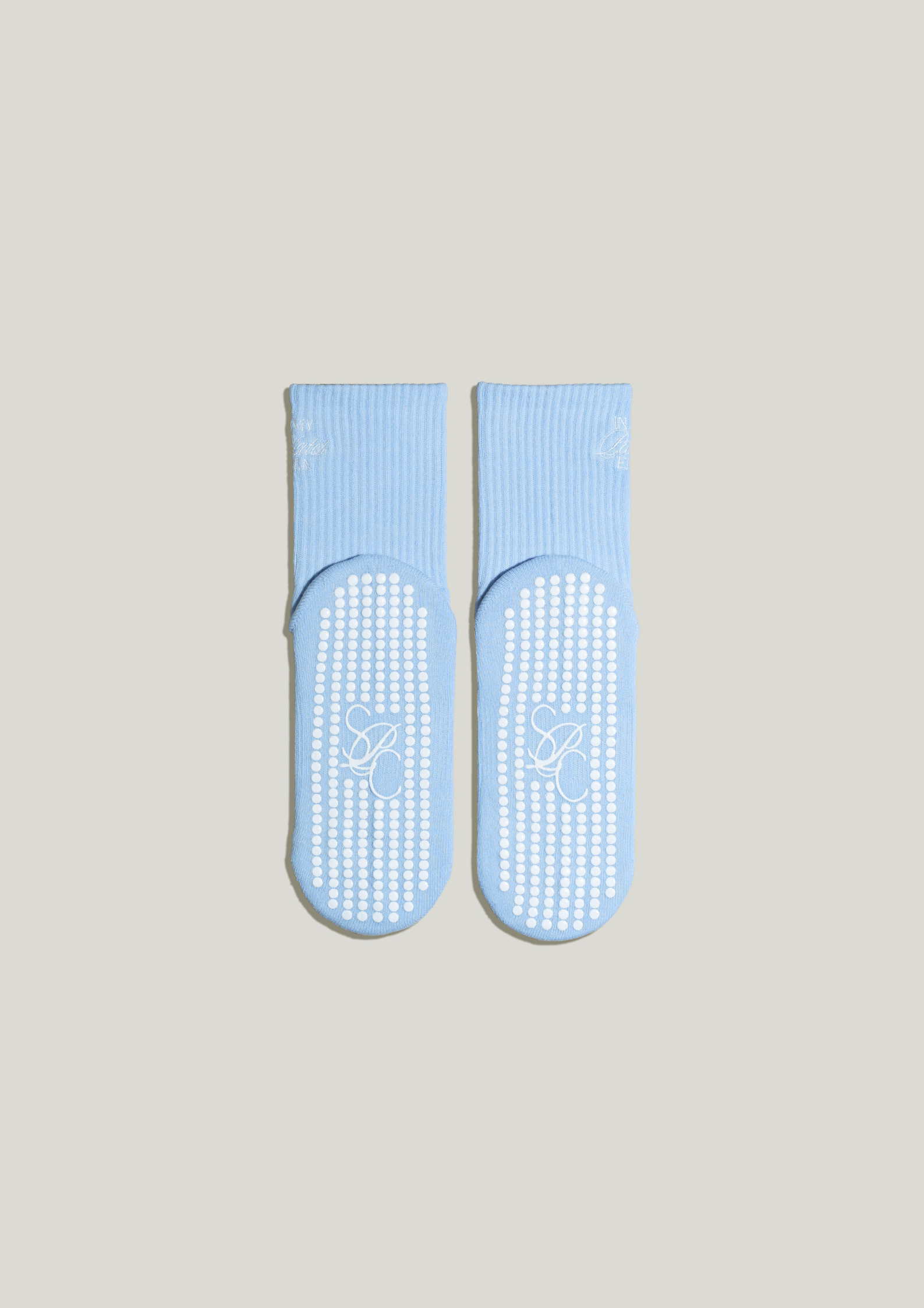 Pilates Grip Socks in Azure