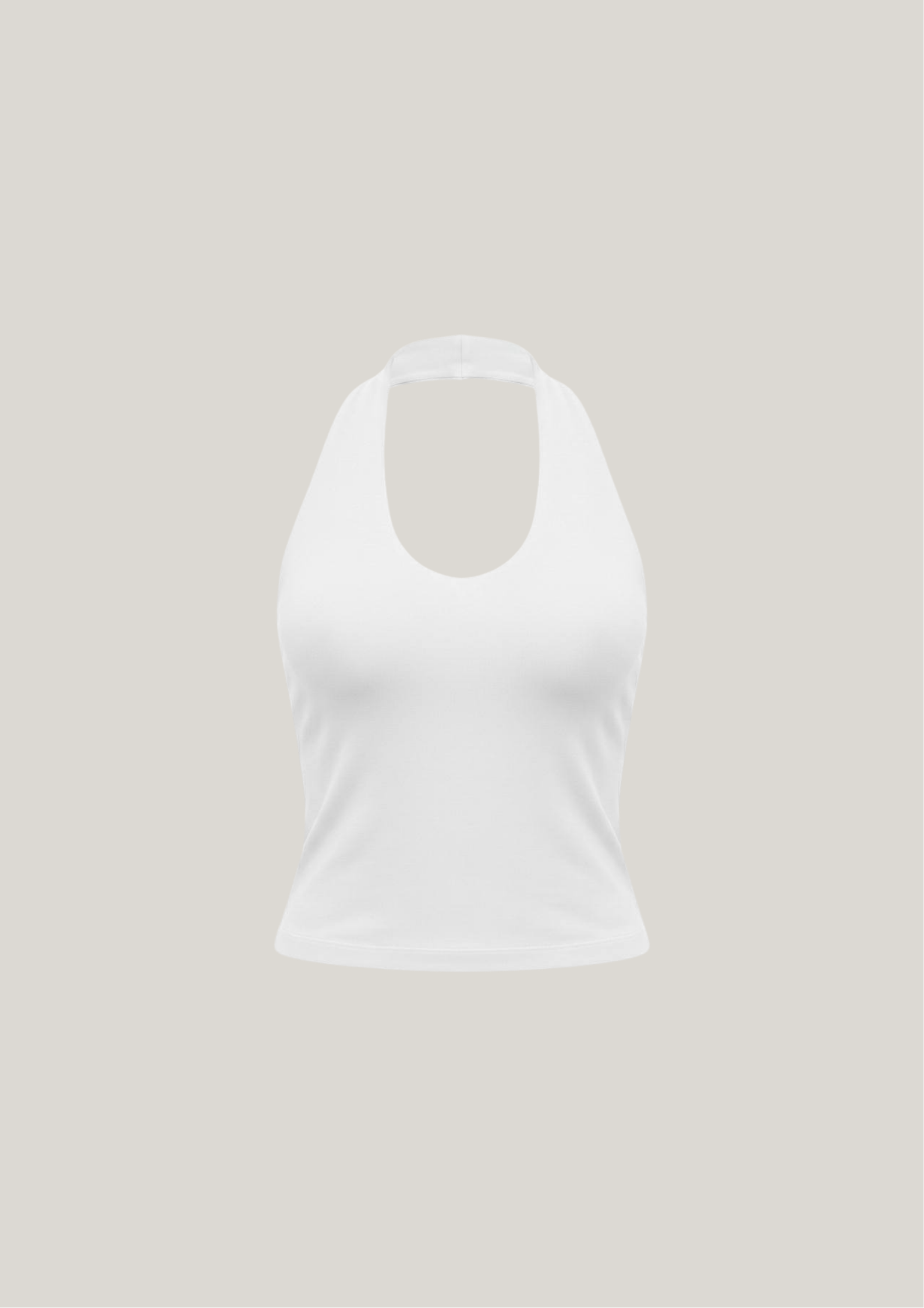 Soft Sculpt Halter Top in Vanilla