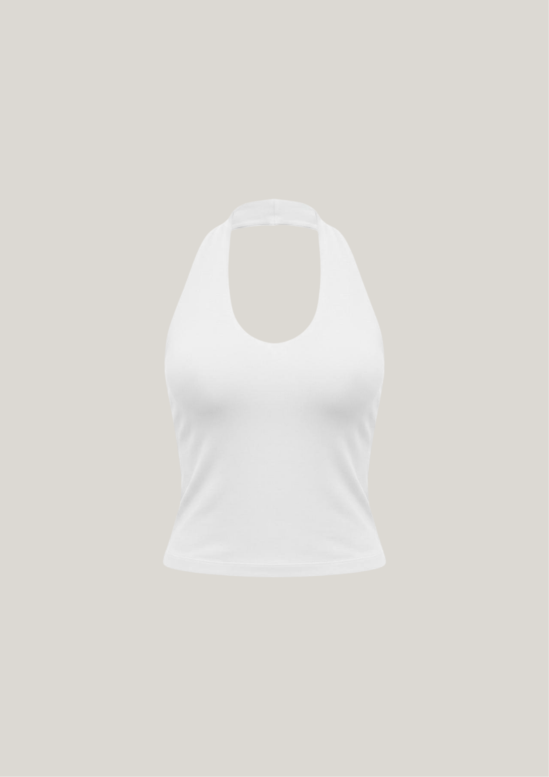 Soft Sculpt Halter Top in Vanilla
