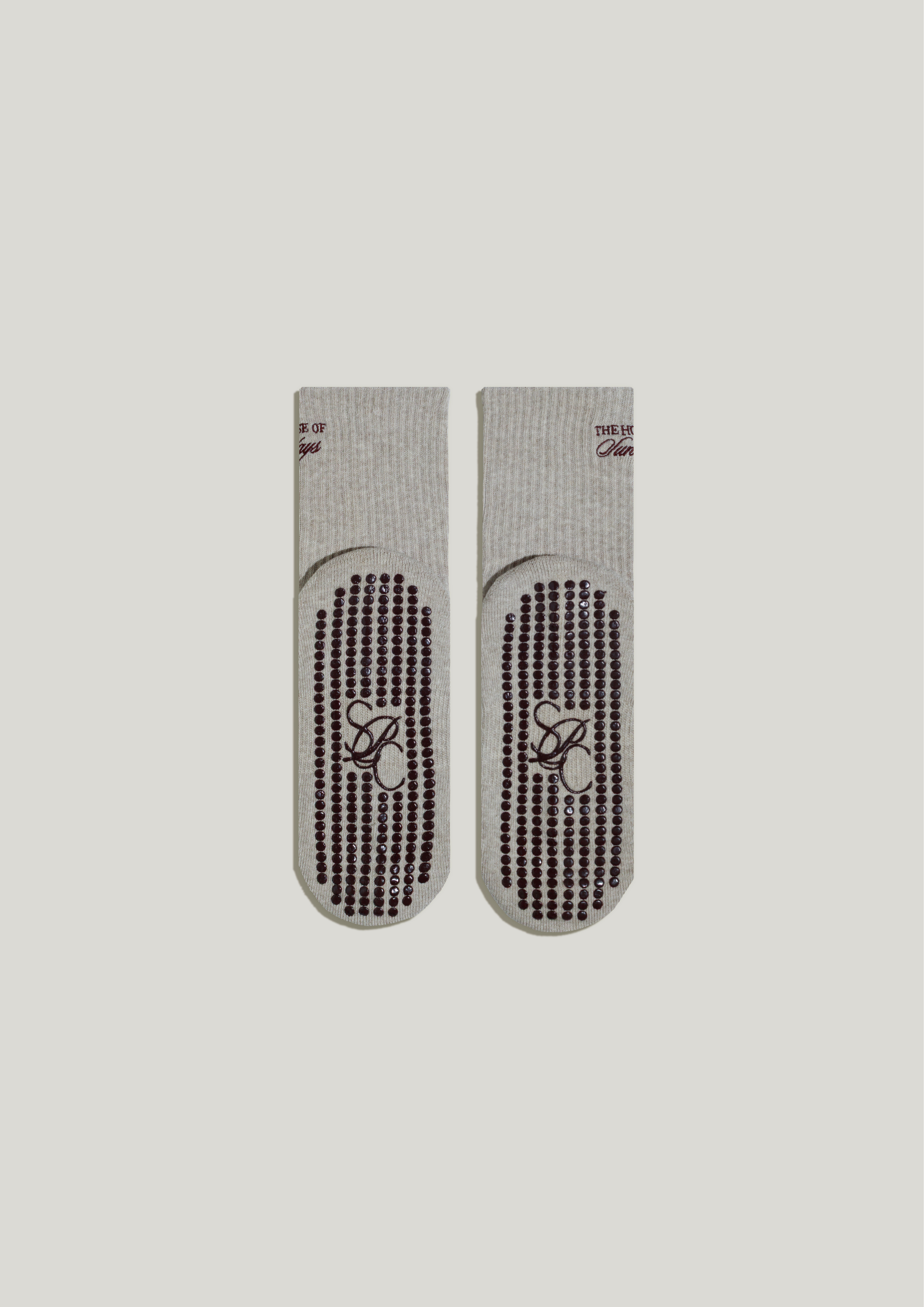 Double-Grip Pilates Grip Socks in Cashmere