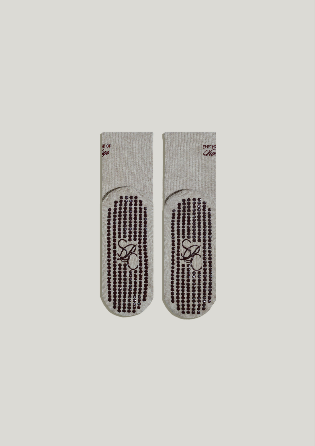Double-Grip Pilates Grip Socks in Cashmere