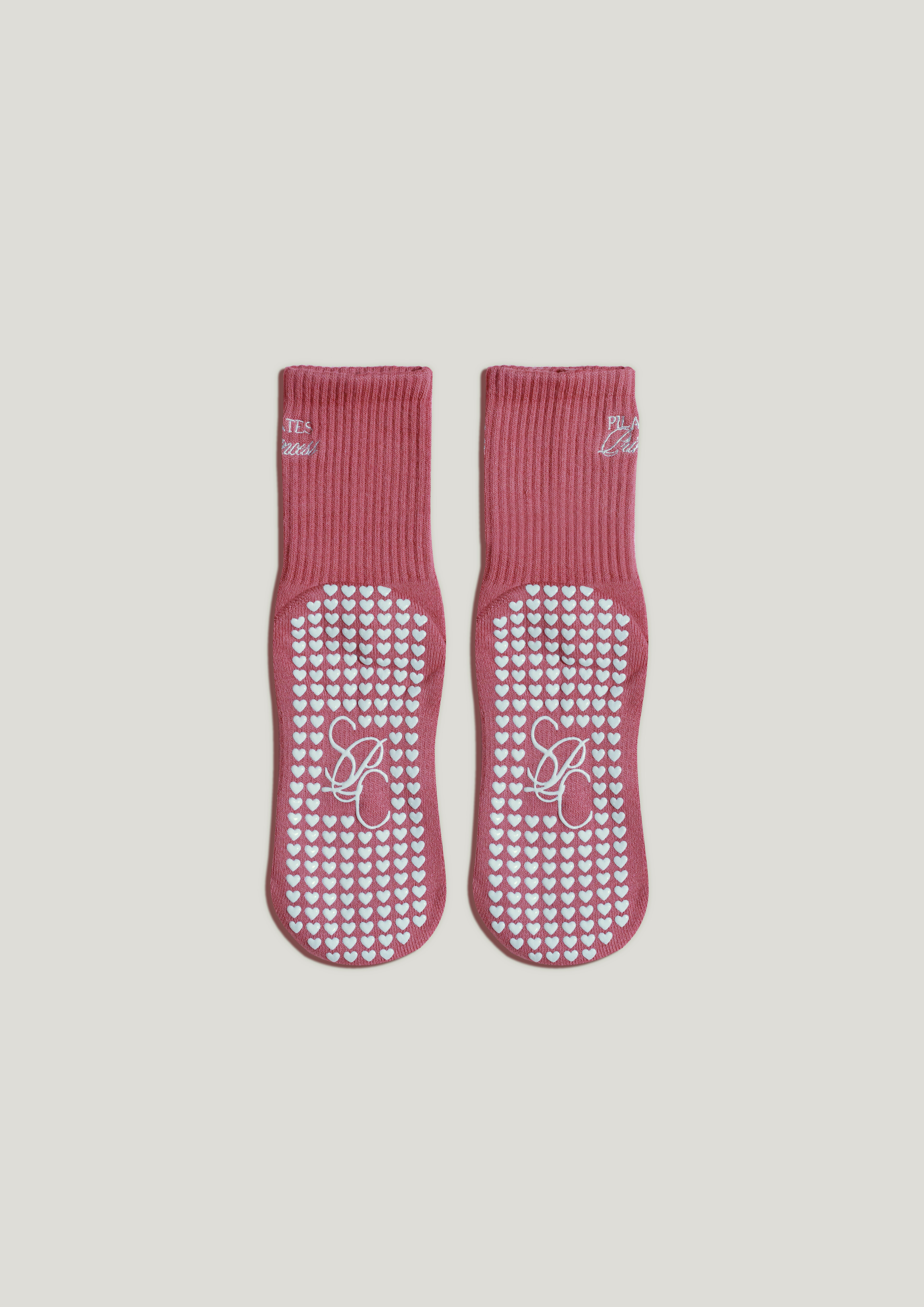 Pilates Grip Socks in Mauve Mirage