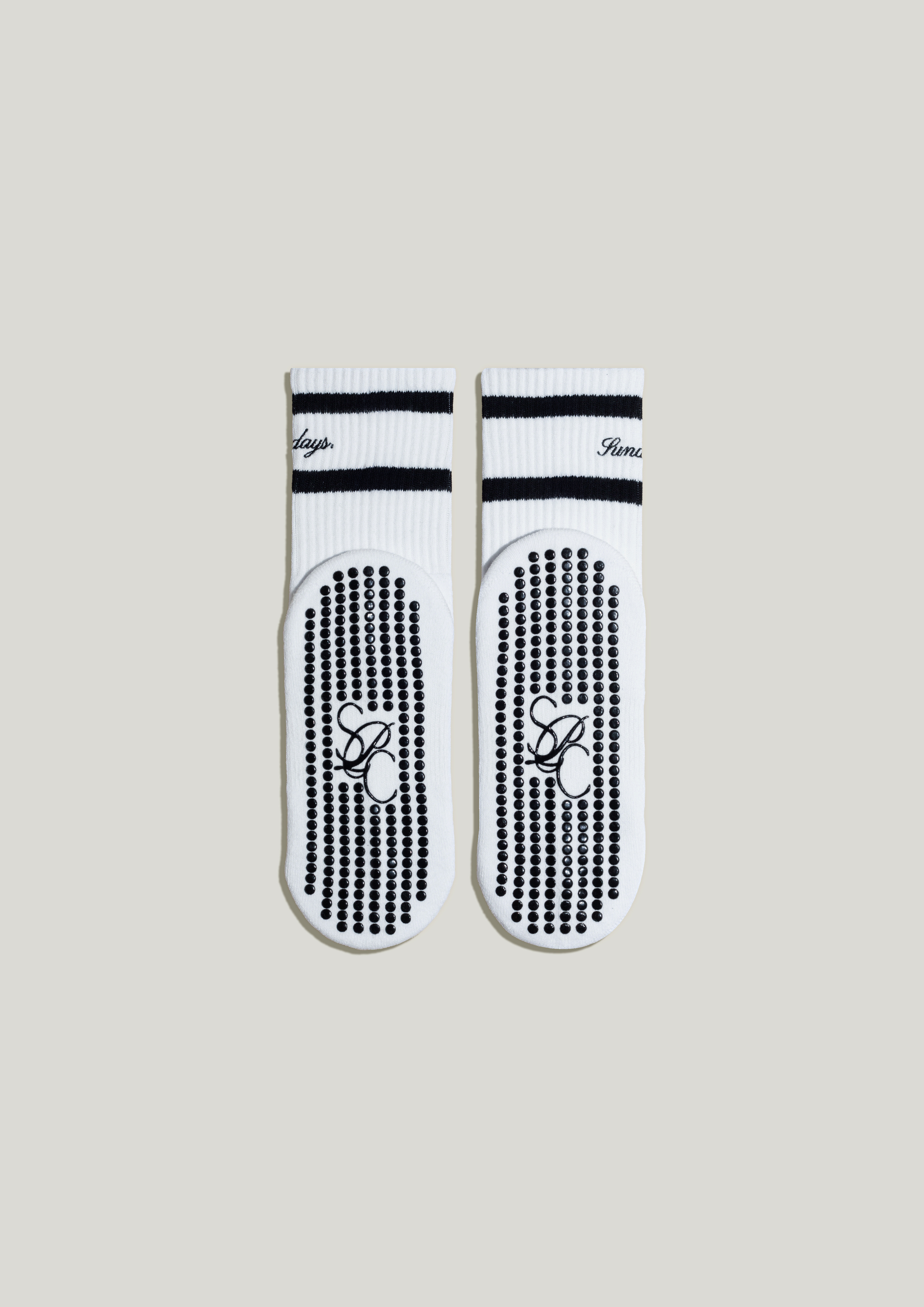 Pilates Grip Socks in Pearl