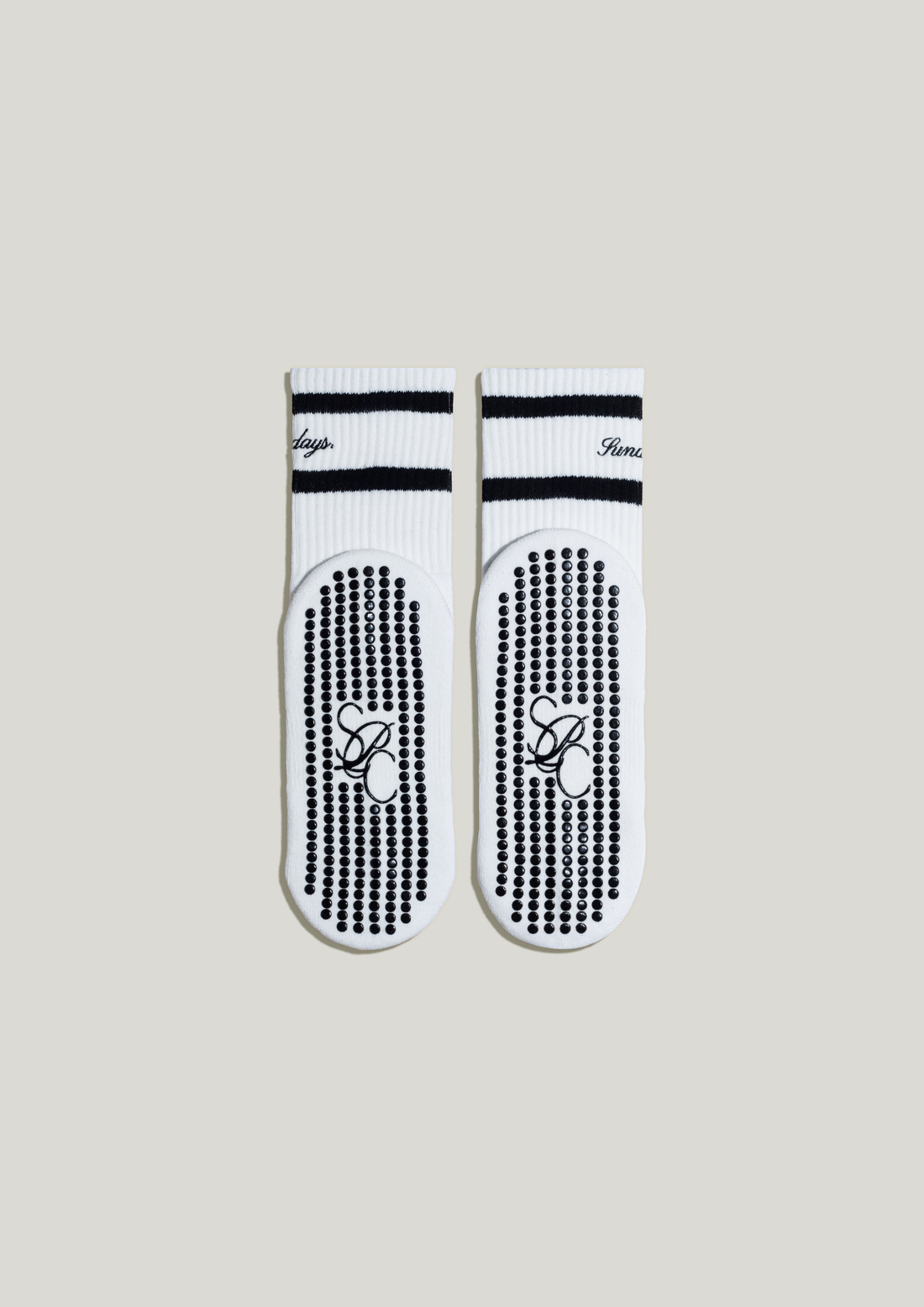 Pilates Grip Socks in Pearl