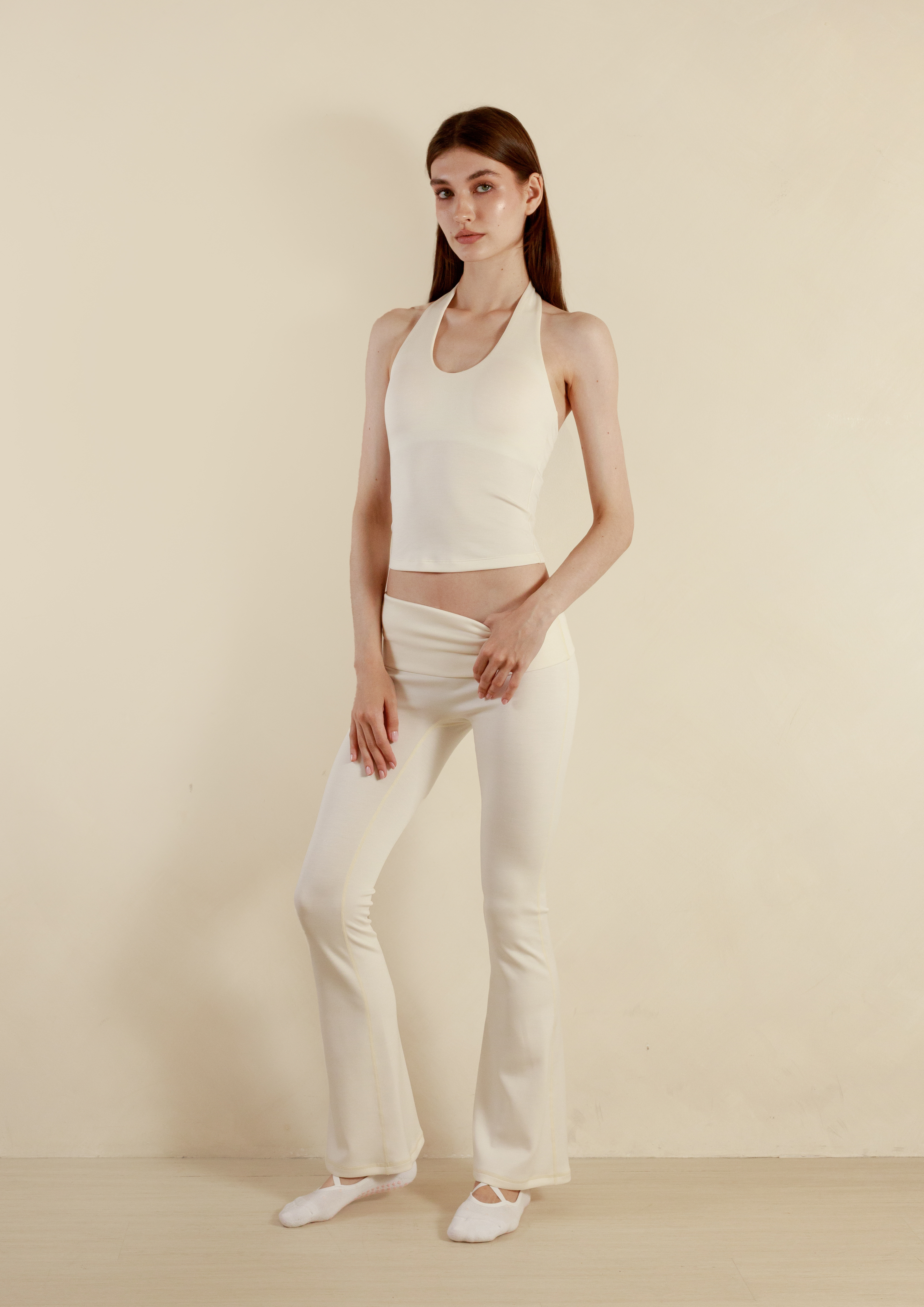 Soft Sculpt Halter Top in Vanilla