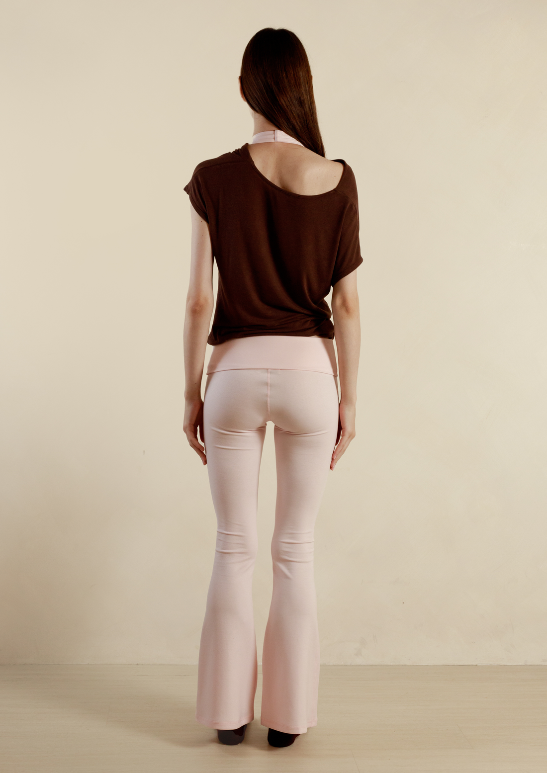 Buttery Soft Drape Off-Shoulder Top in Chocolate