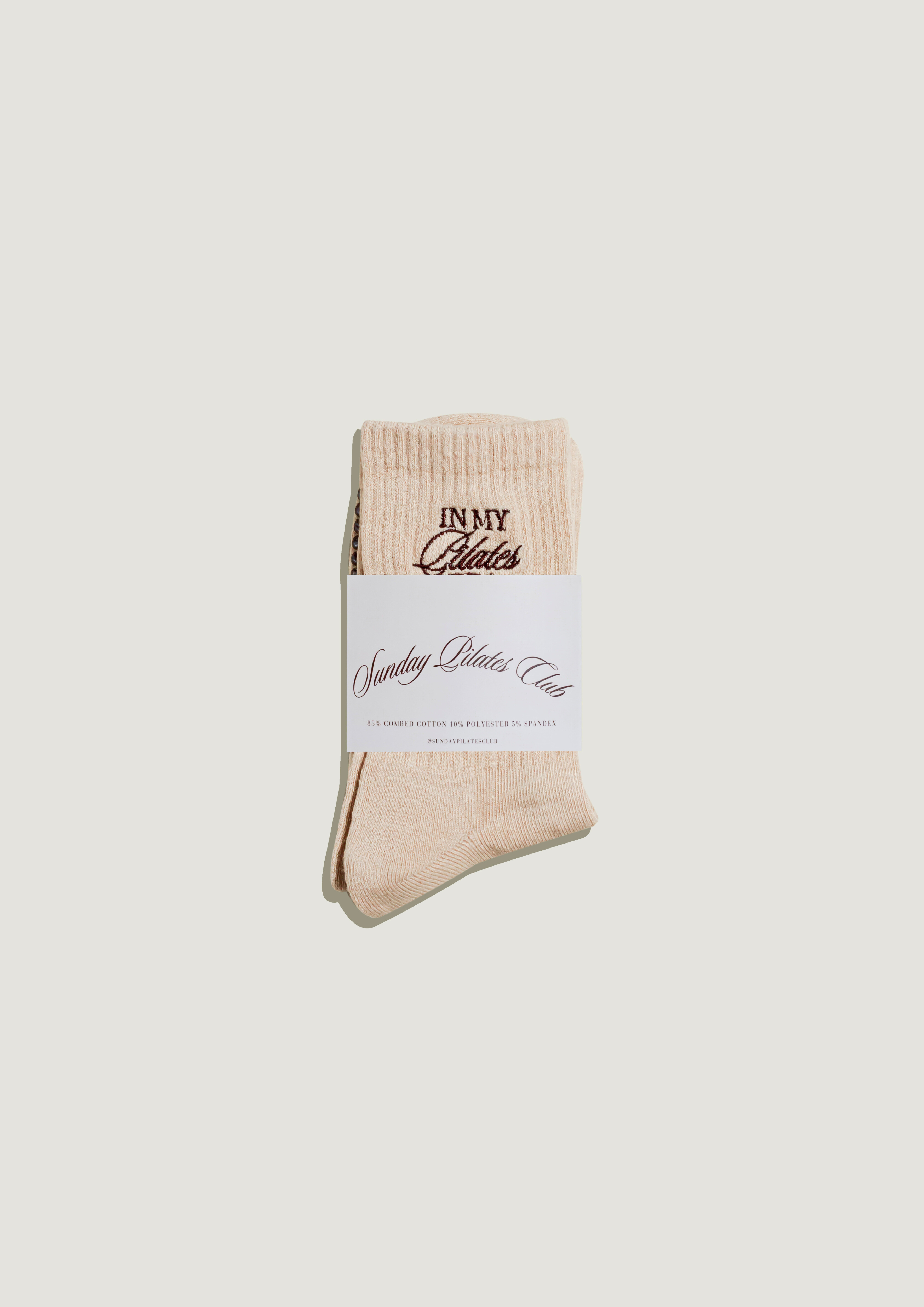 Pilates Grip Socks in Ecru