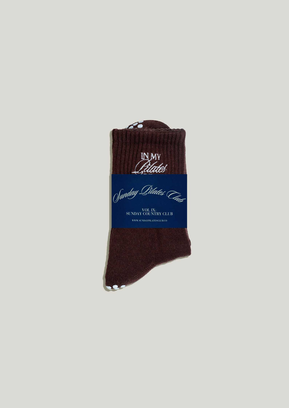 Pilates Grip Socks in Mahogany