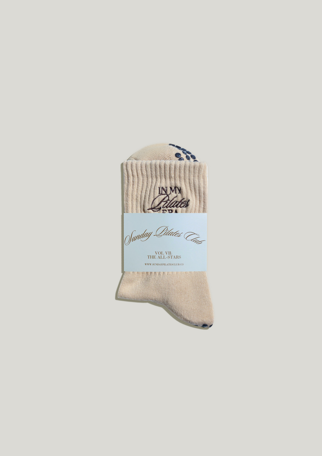 Pilates Grip Socks in Ecru