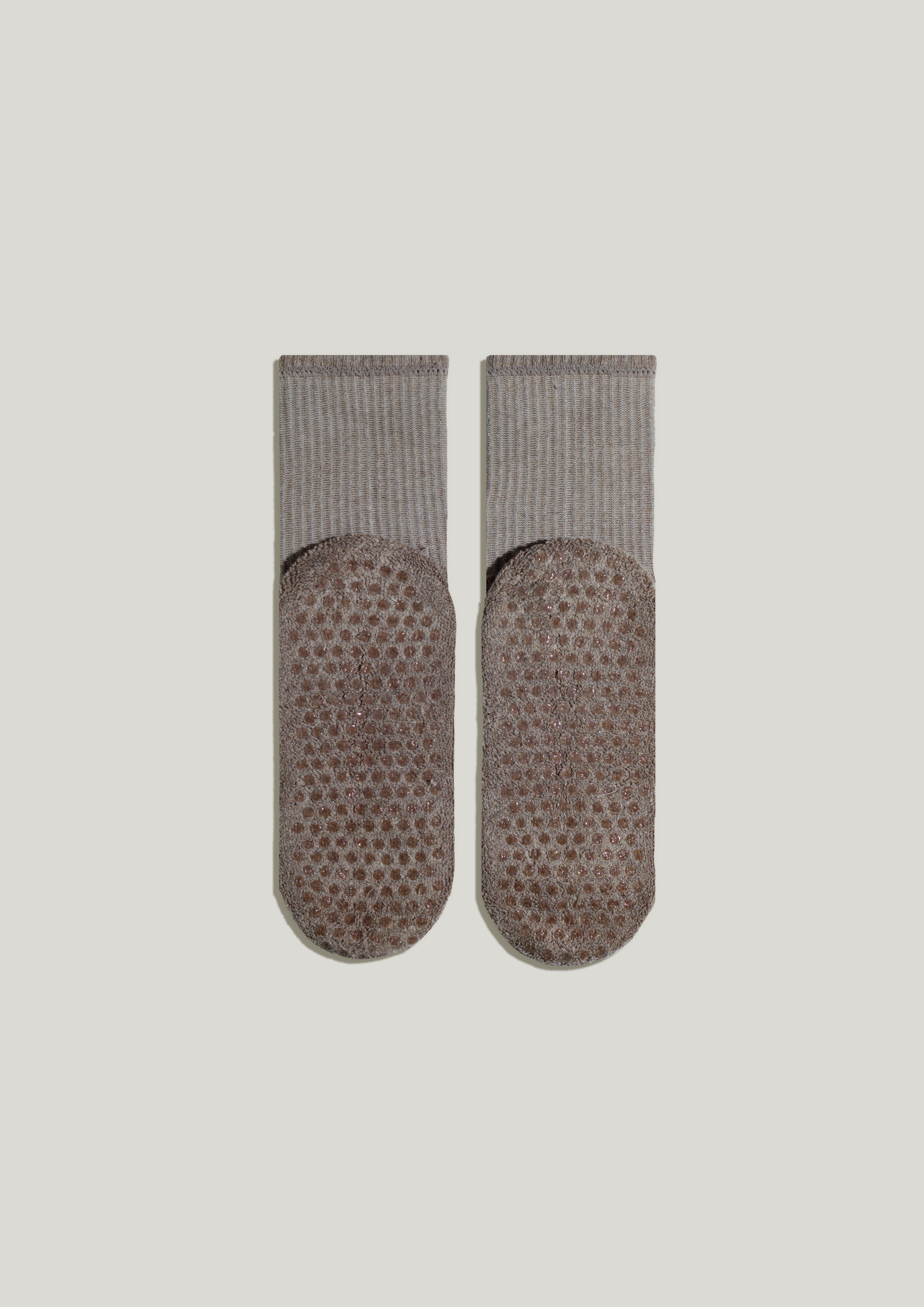 Double-Grip Pilates Grip Socks in Warm Suede