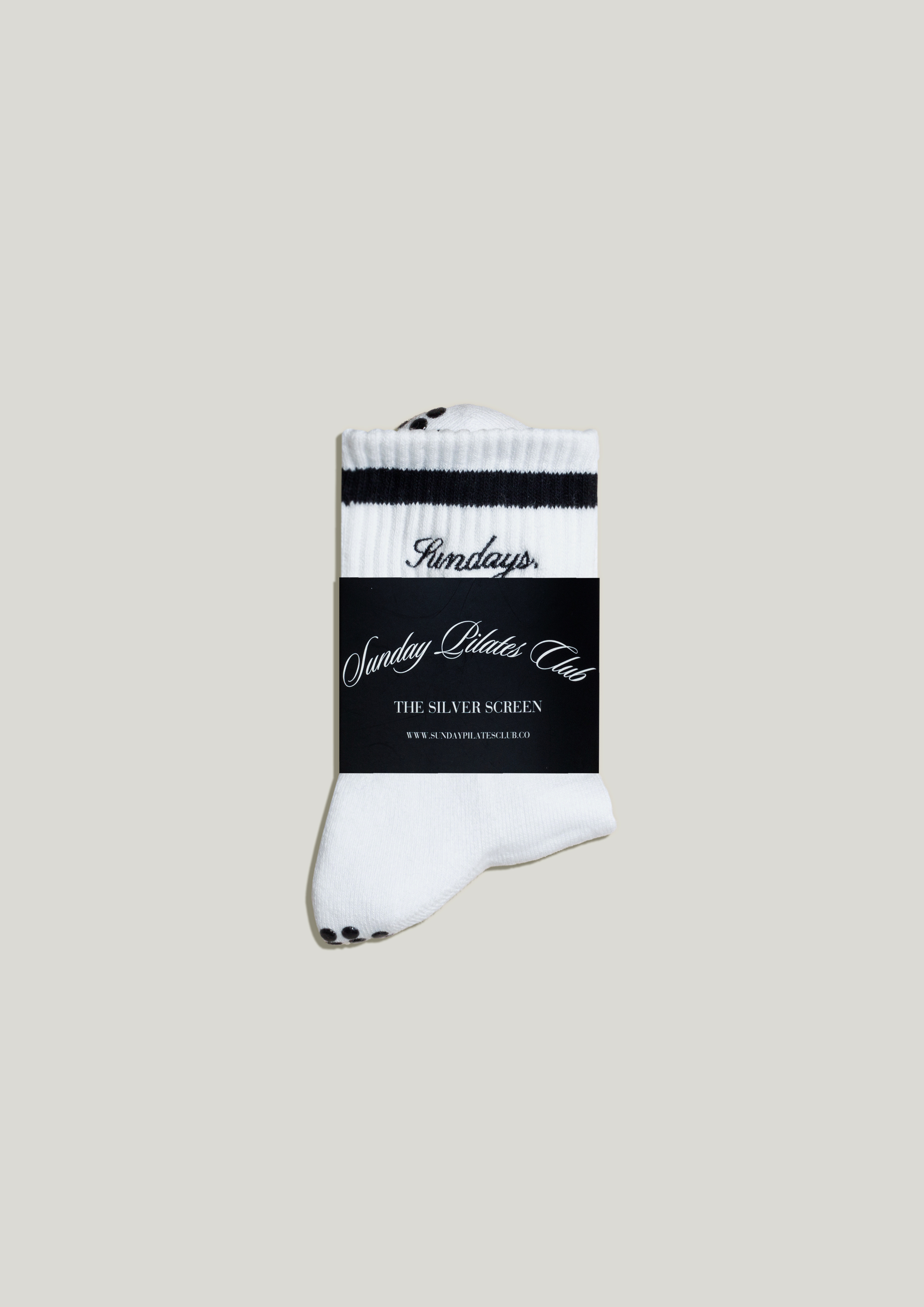 Pilates Grip Socks in Pearl