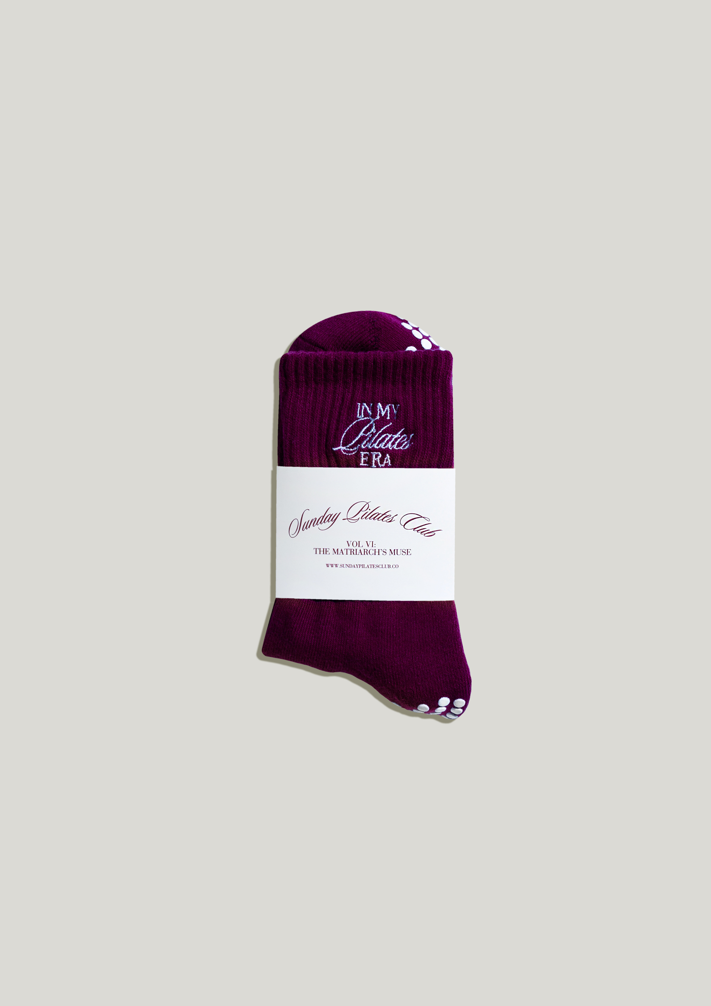 Pilates Grip Socks in Berry