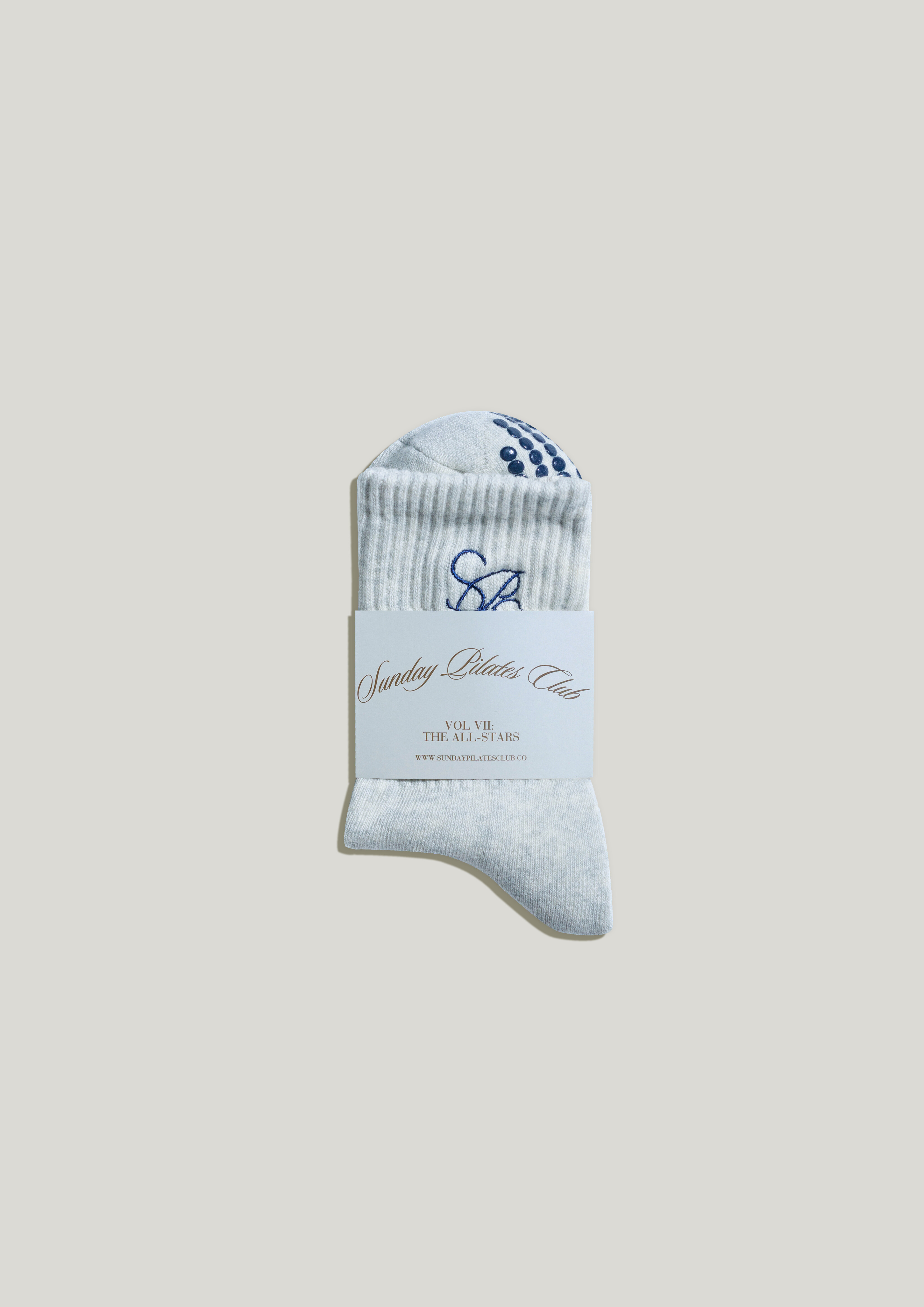 Pilates Grip Socks in Pebble