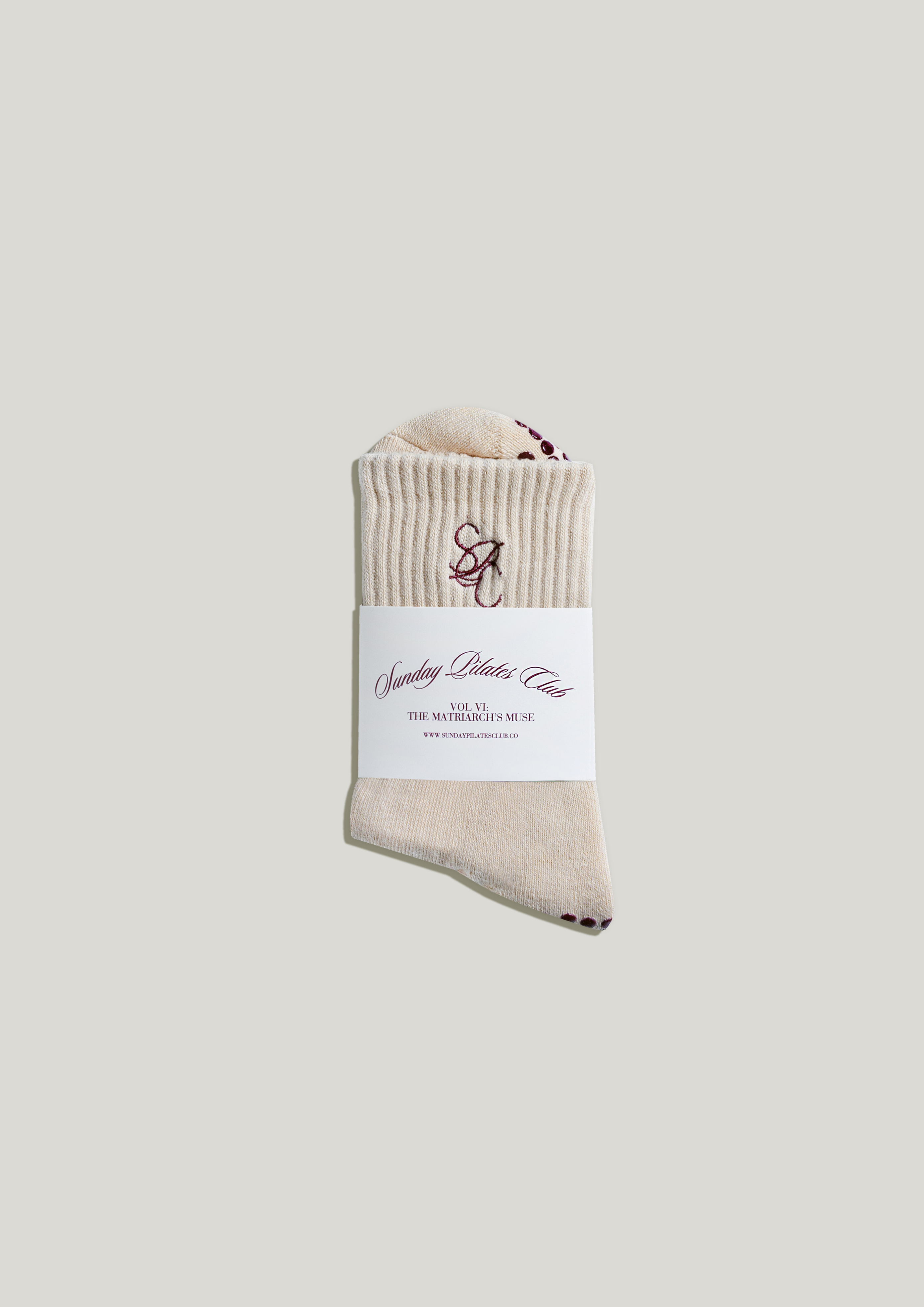 Pilates Grip Socks in Chai