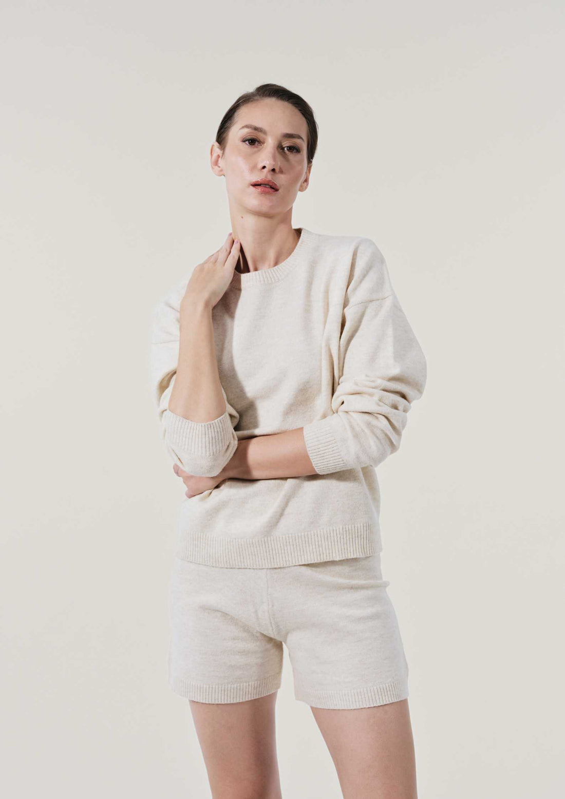 Sunday Country Club Knit Sweater in Bisque