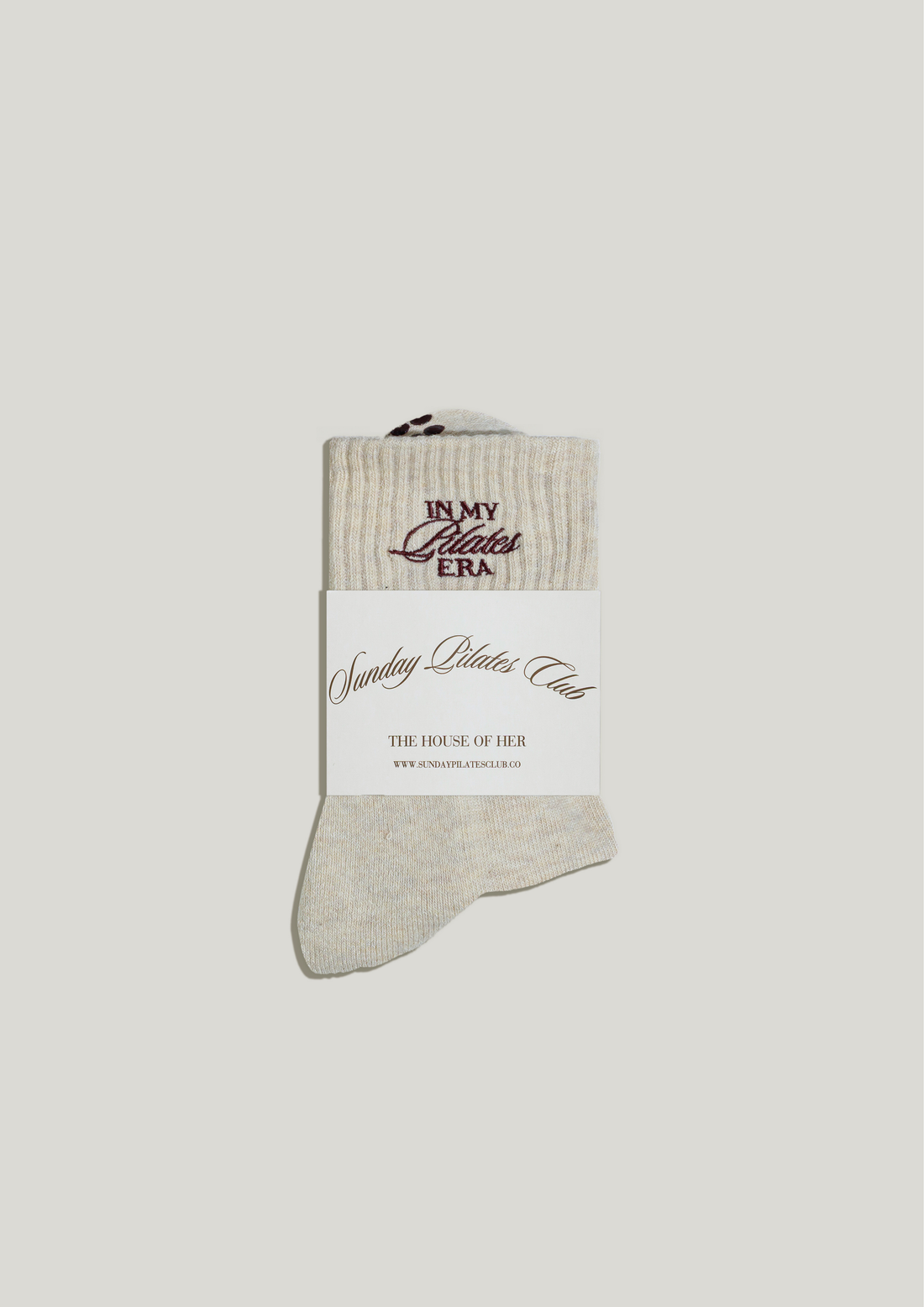 Double-Grip Pilates Grip Socks in Crème