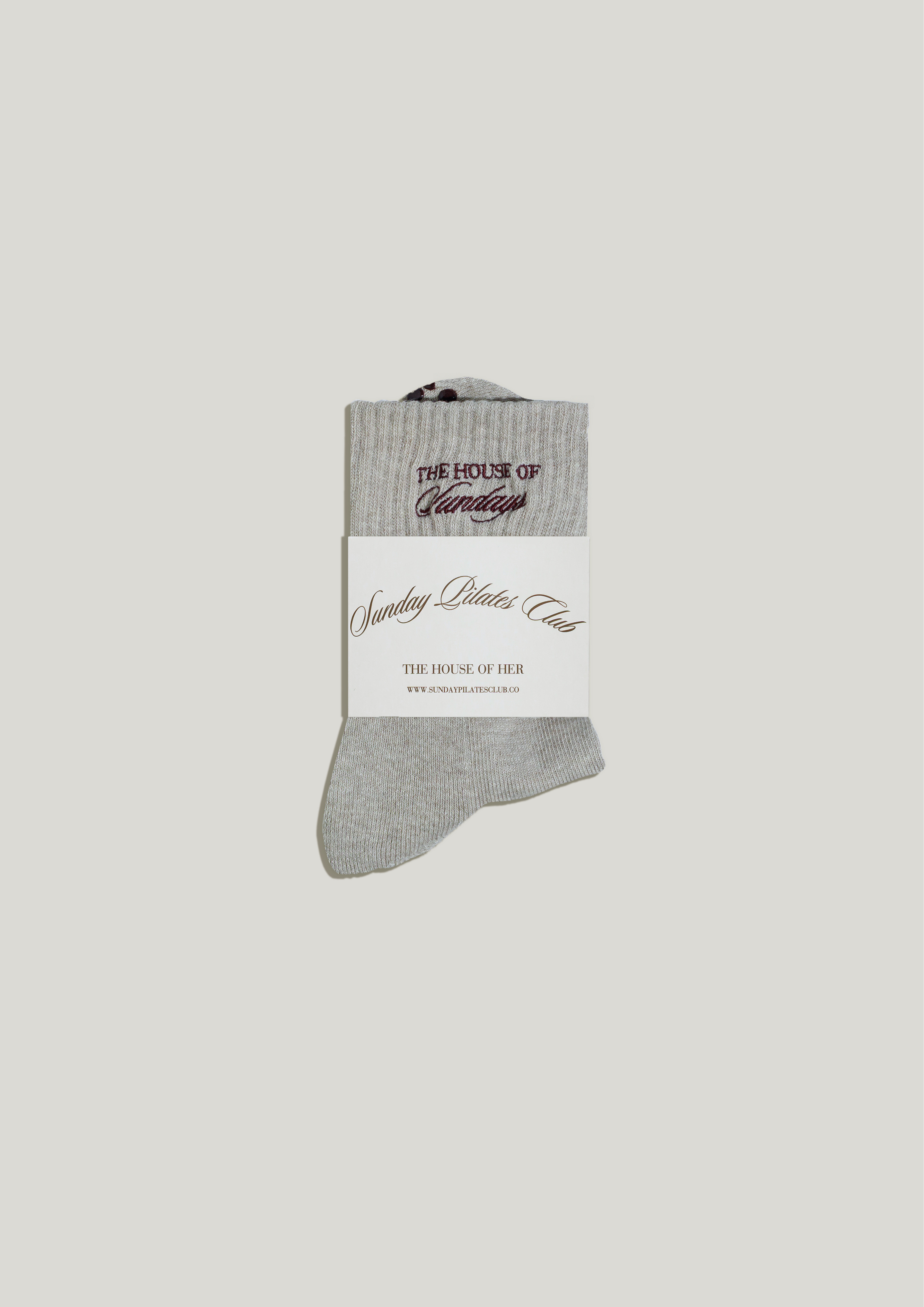 Double-Grip Pilates Grip Socks in Cashmere
