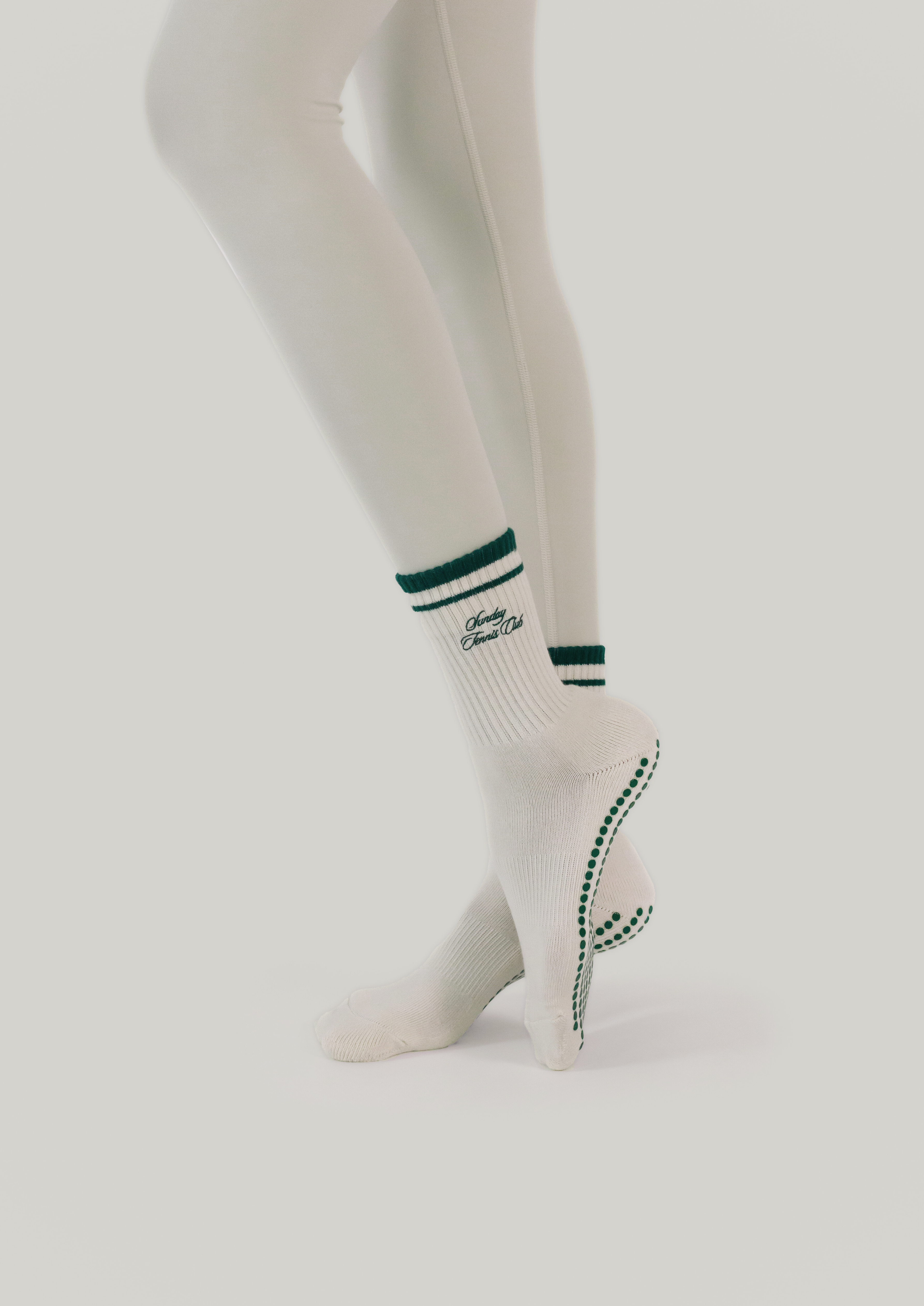 Pilates Grip Socks in Alabaster