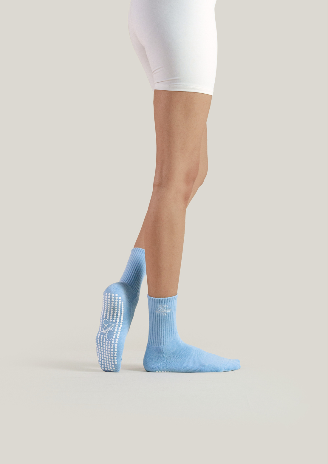 Pilates Grip Socks in Azure
