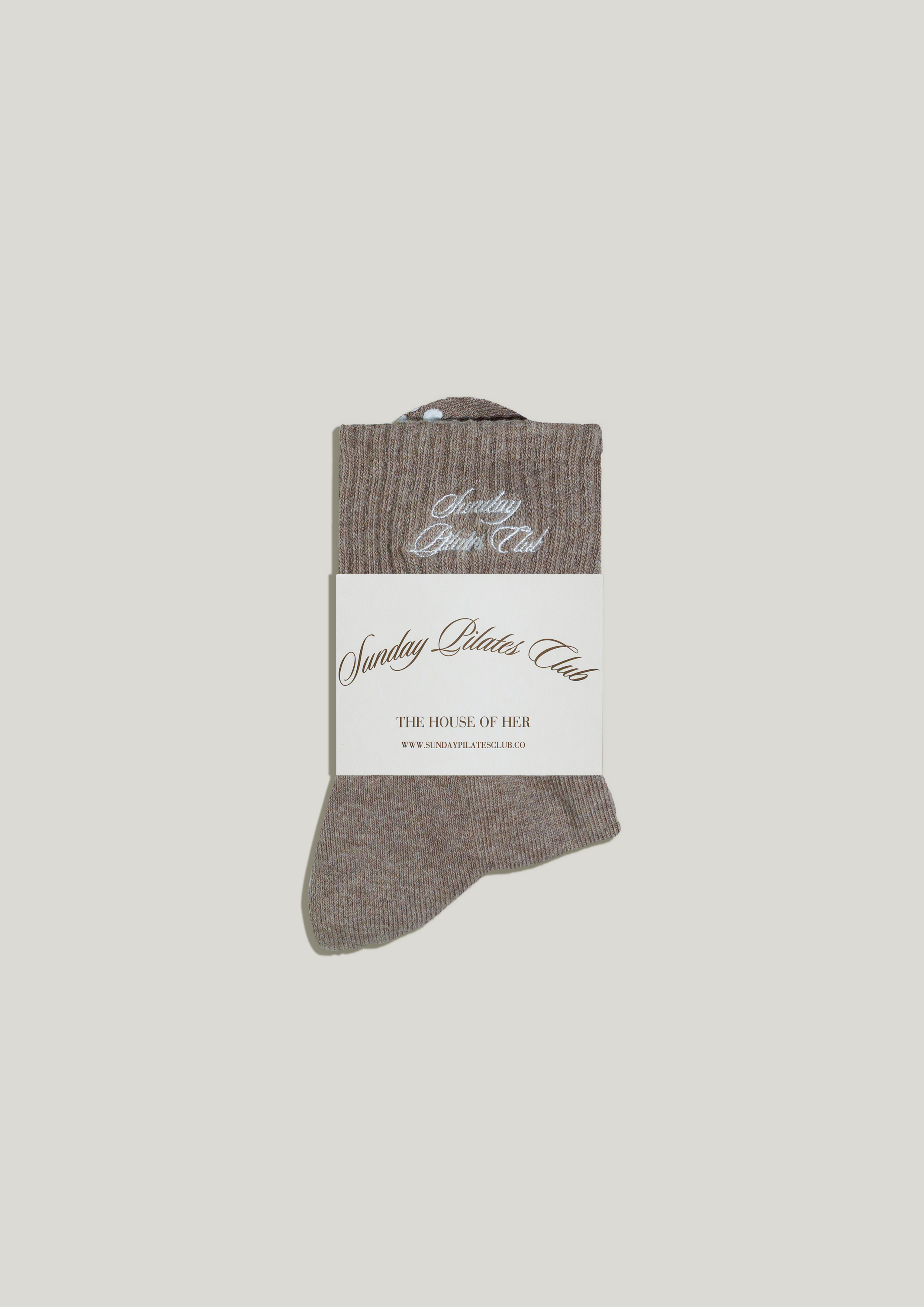 Double-Grip Pilates Grip Socks in Warm Suede
