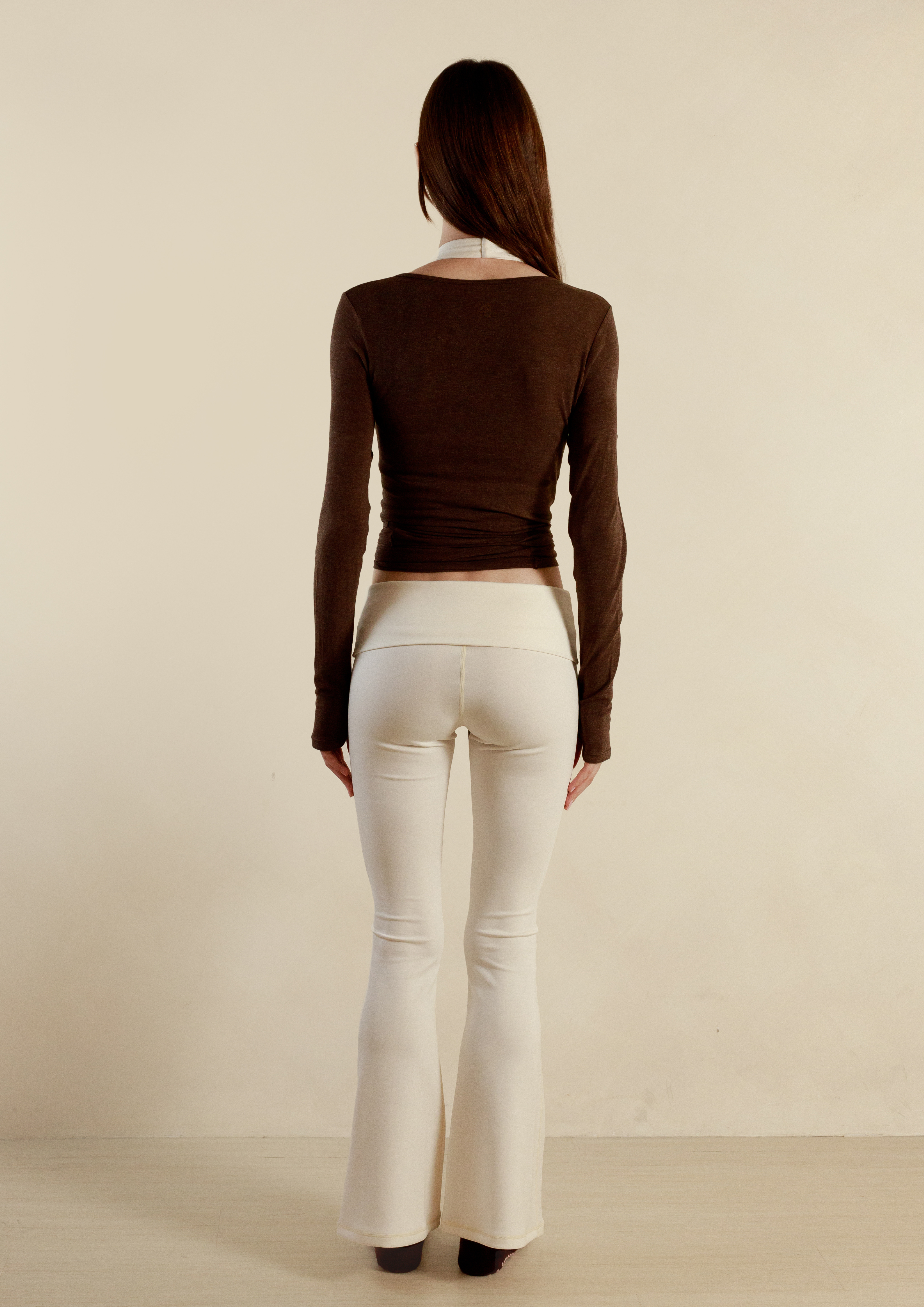 Buttery Soft Pilates Wrap Top in Chocolate