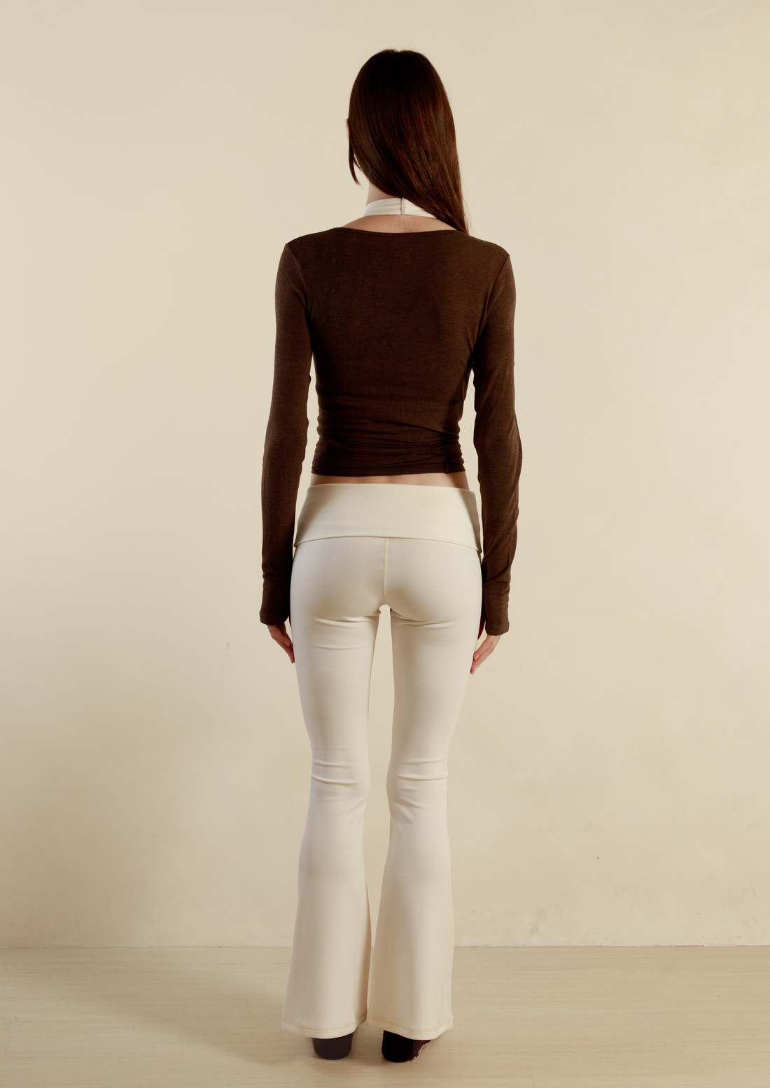 Buttery Soft Pilates Wrap Top in Chocolate