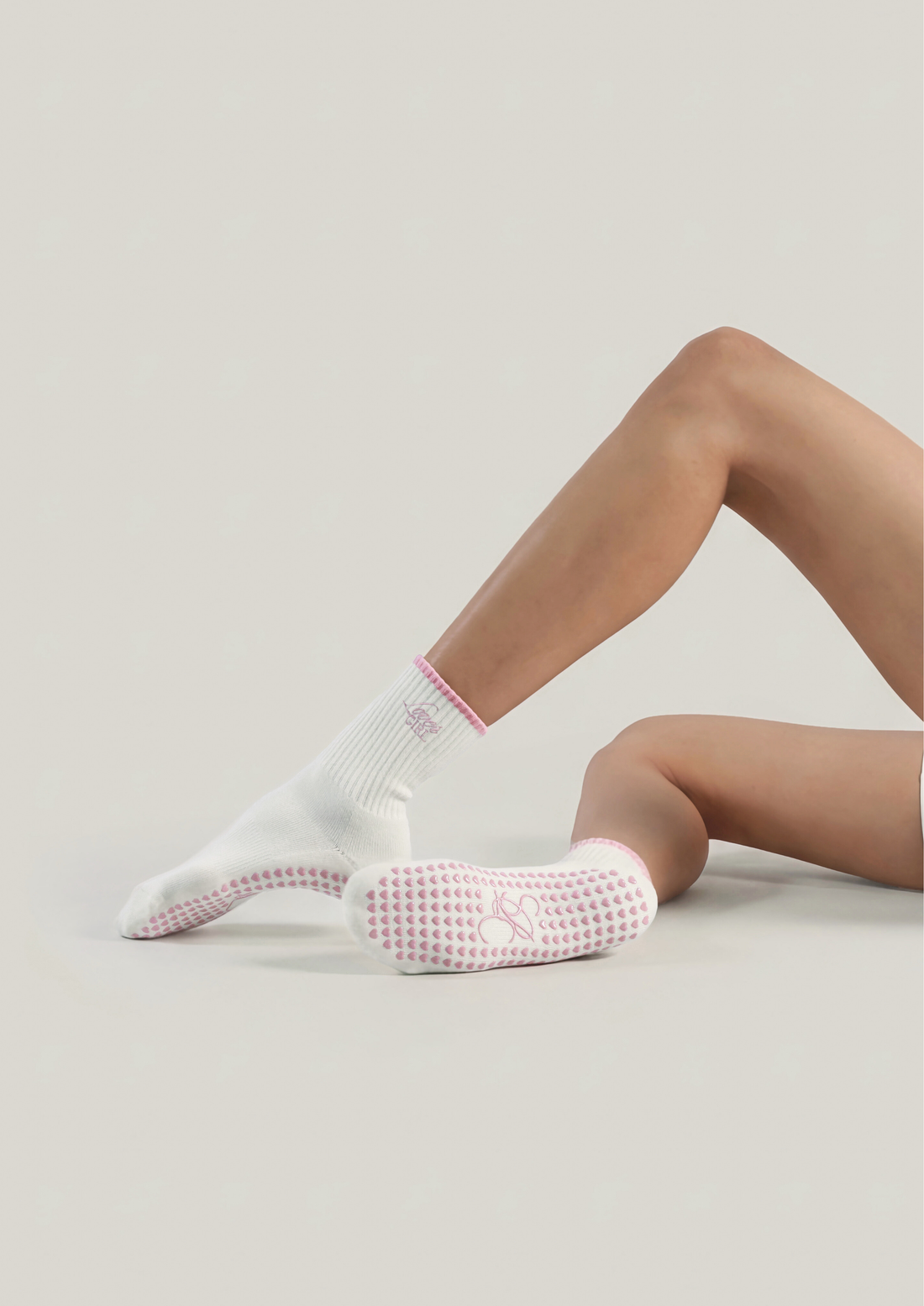 Pilates Grip Socks in Vanilla