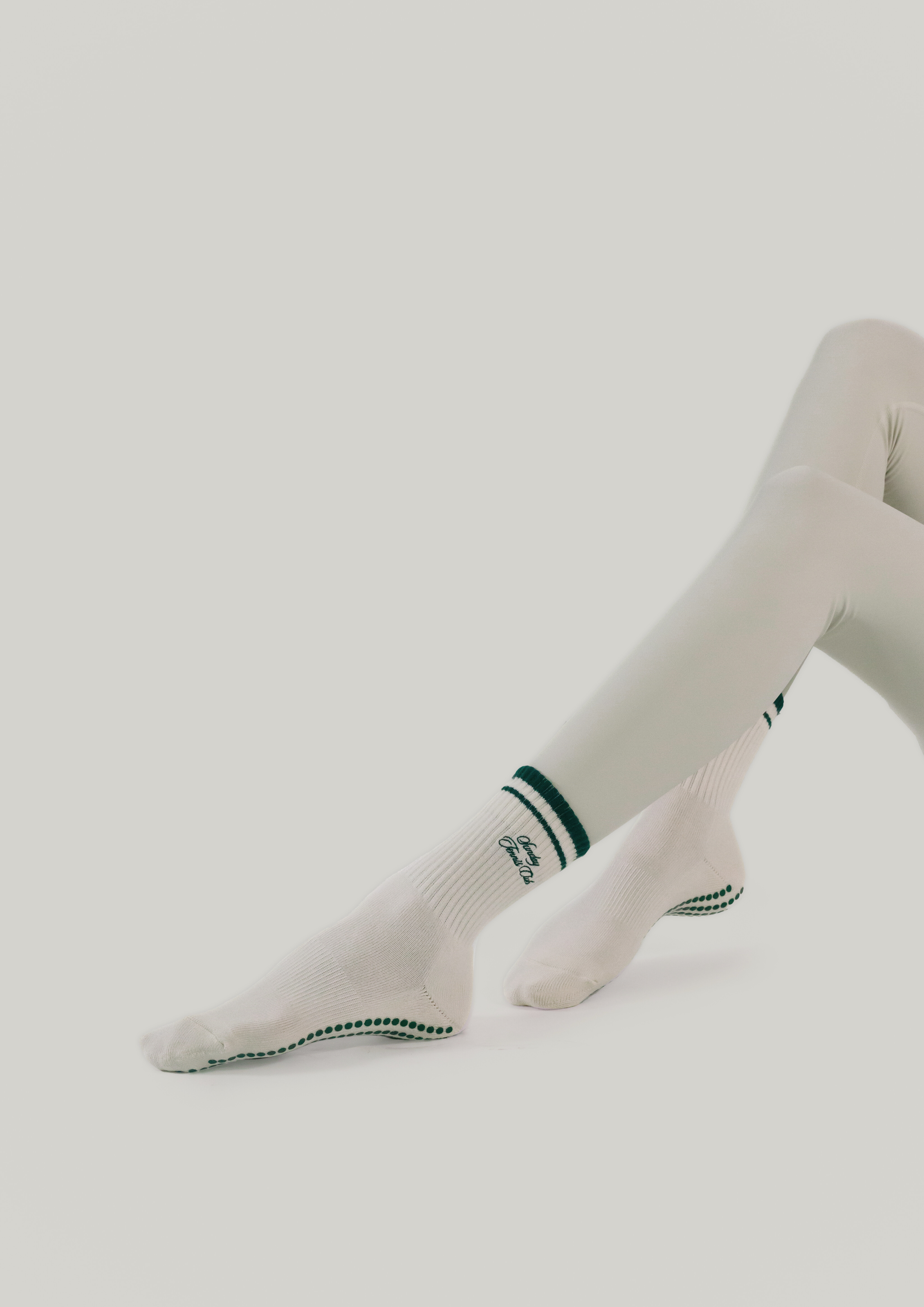 Pilates Grip Socks in Alabaster