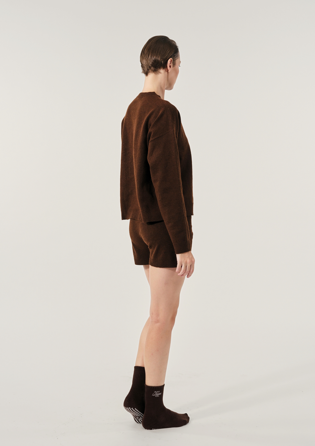 Sunday Country Club Knit Sweater in Mahogany