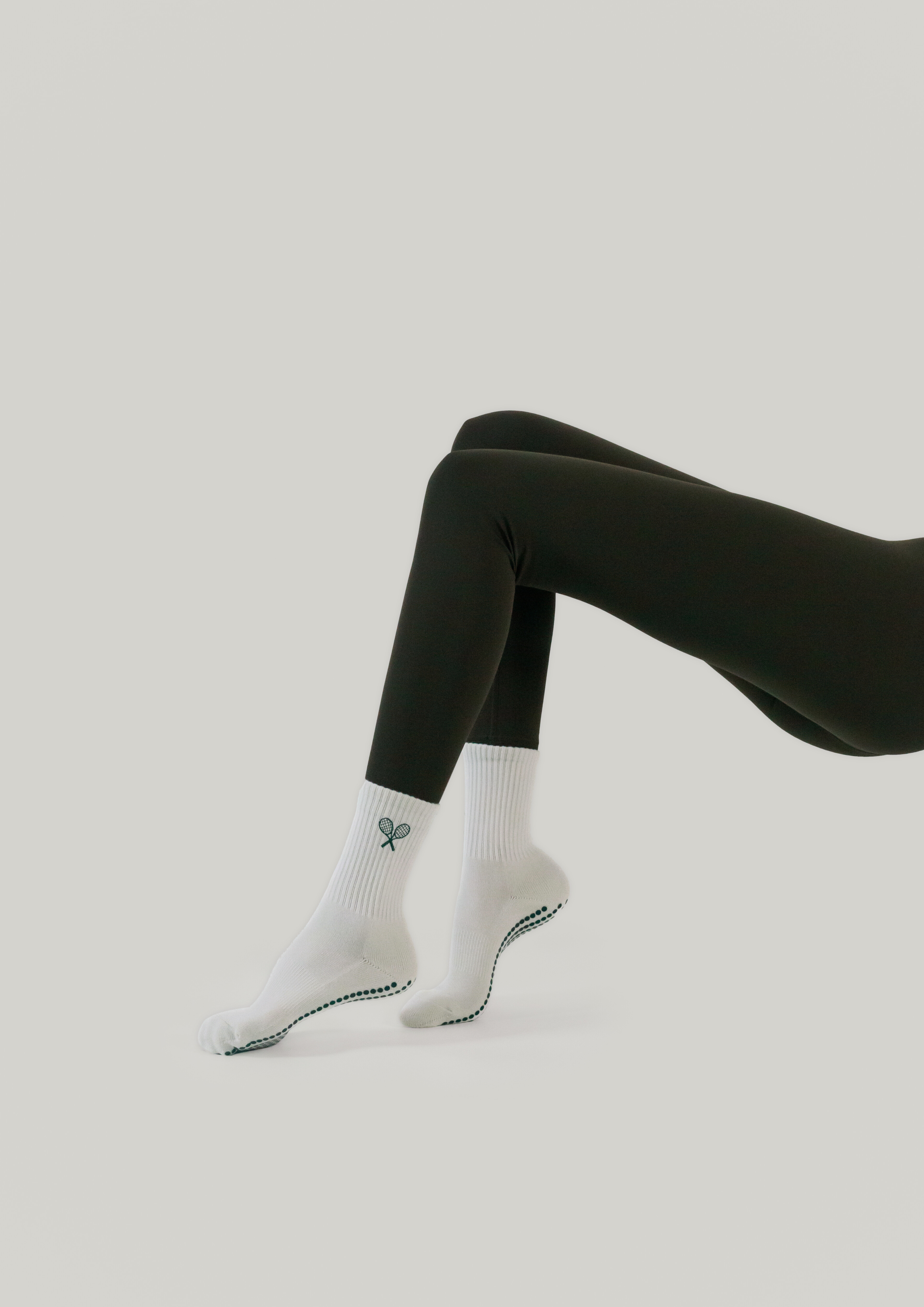 Pilates Grip Socks in Bone