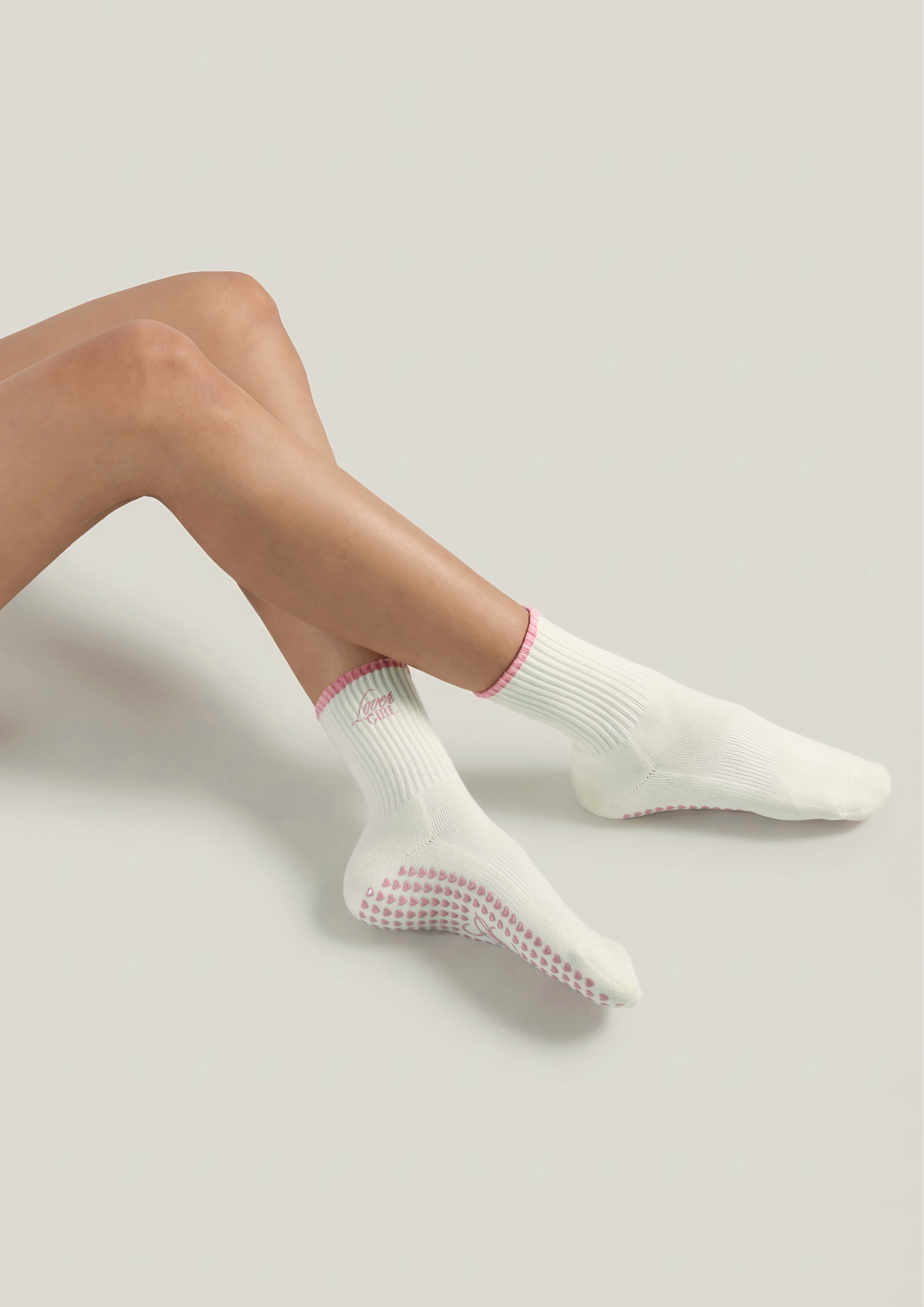 Pilates Grip Socks in Vanilla