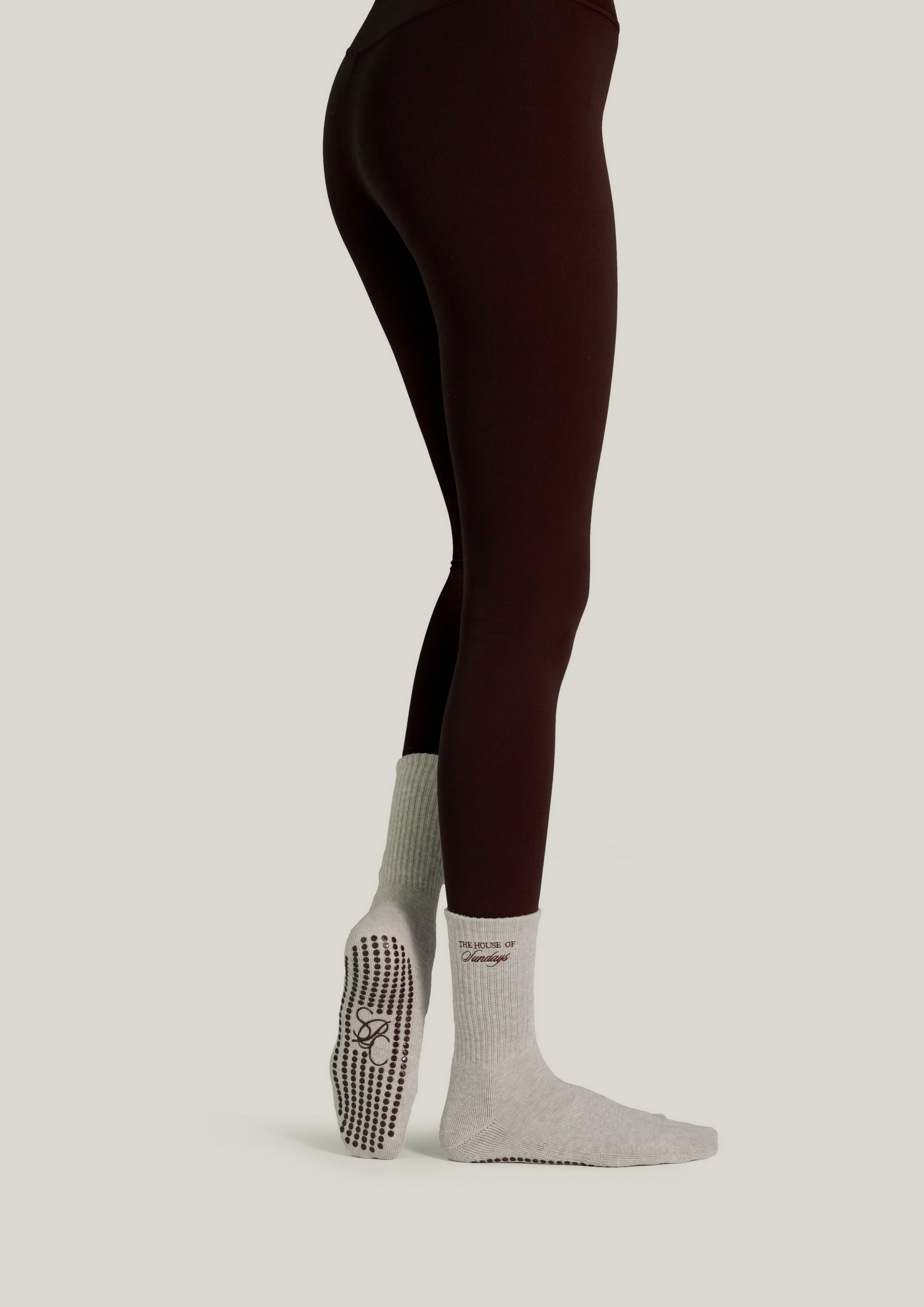 Double-Grip Pilates Grip Socks in Cashmere