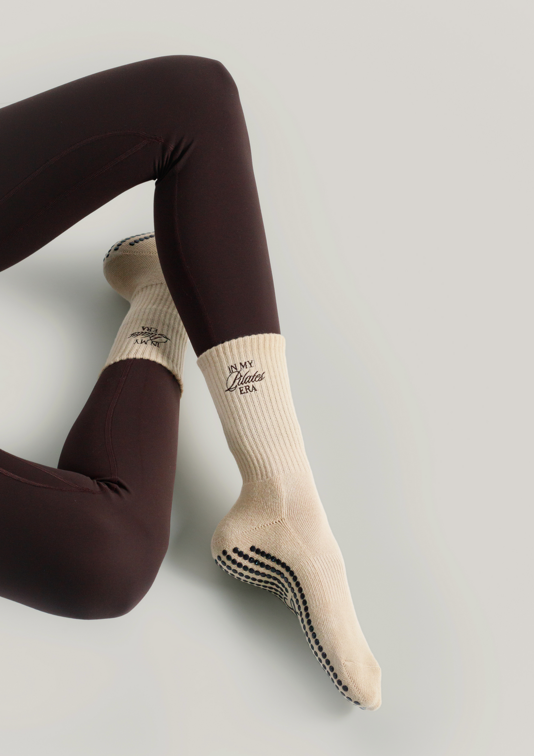 Pilates Grip Socks in Ecru