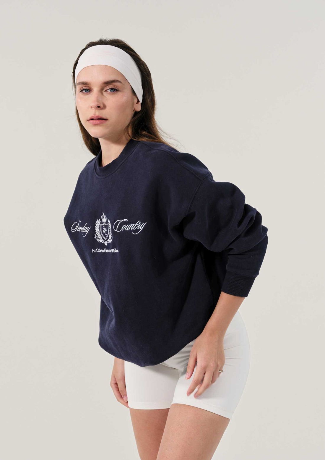 Sunday Country Club Crew Neck Sweater in Oxford