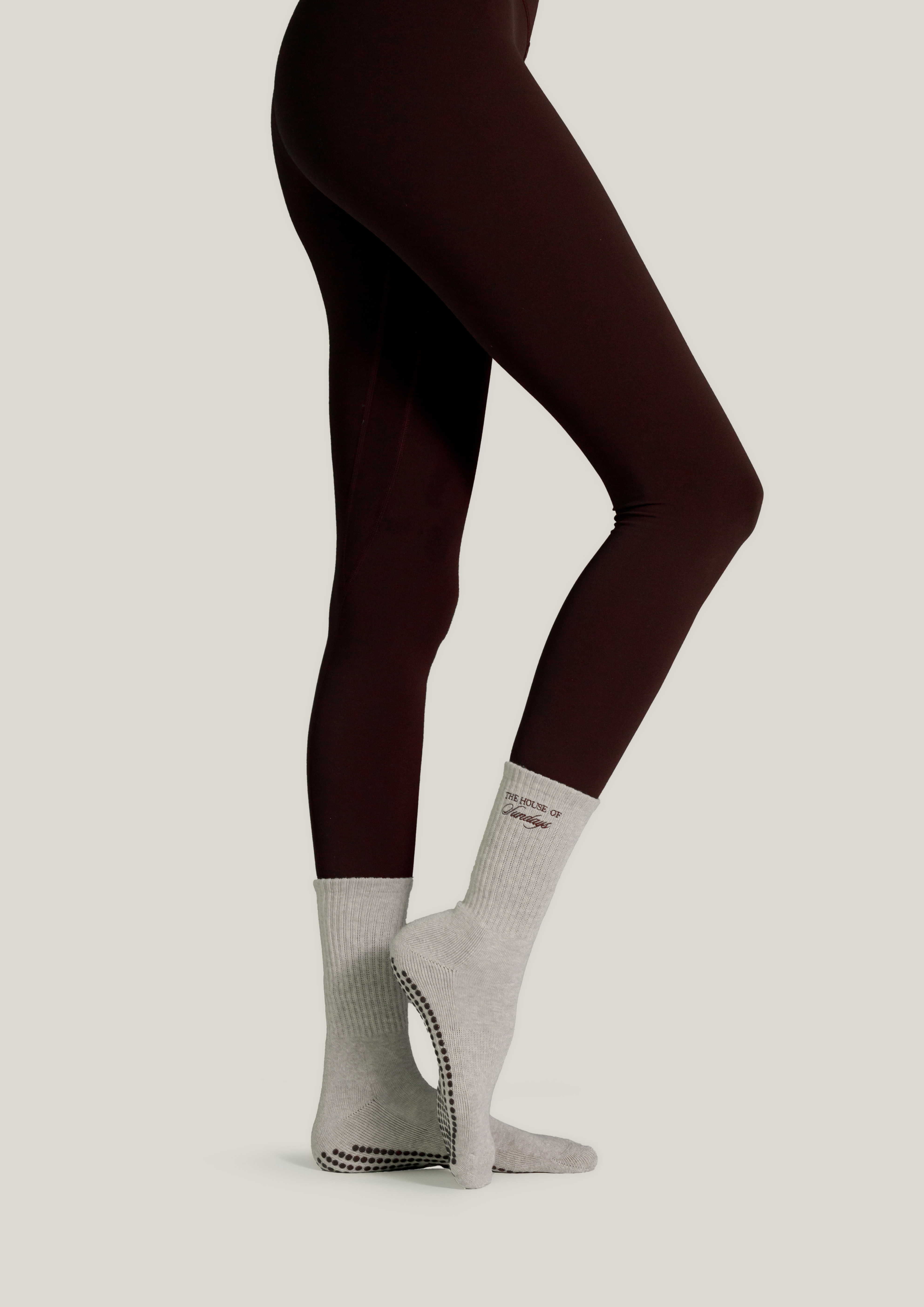 Double-Grip Pilates Grip Socks in Cashmere