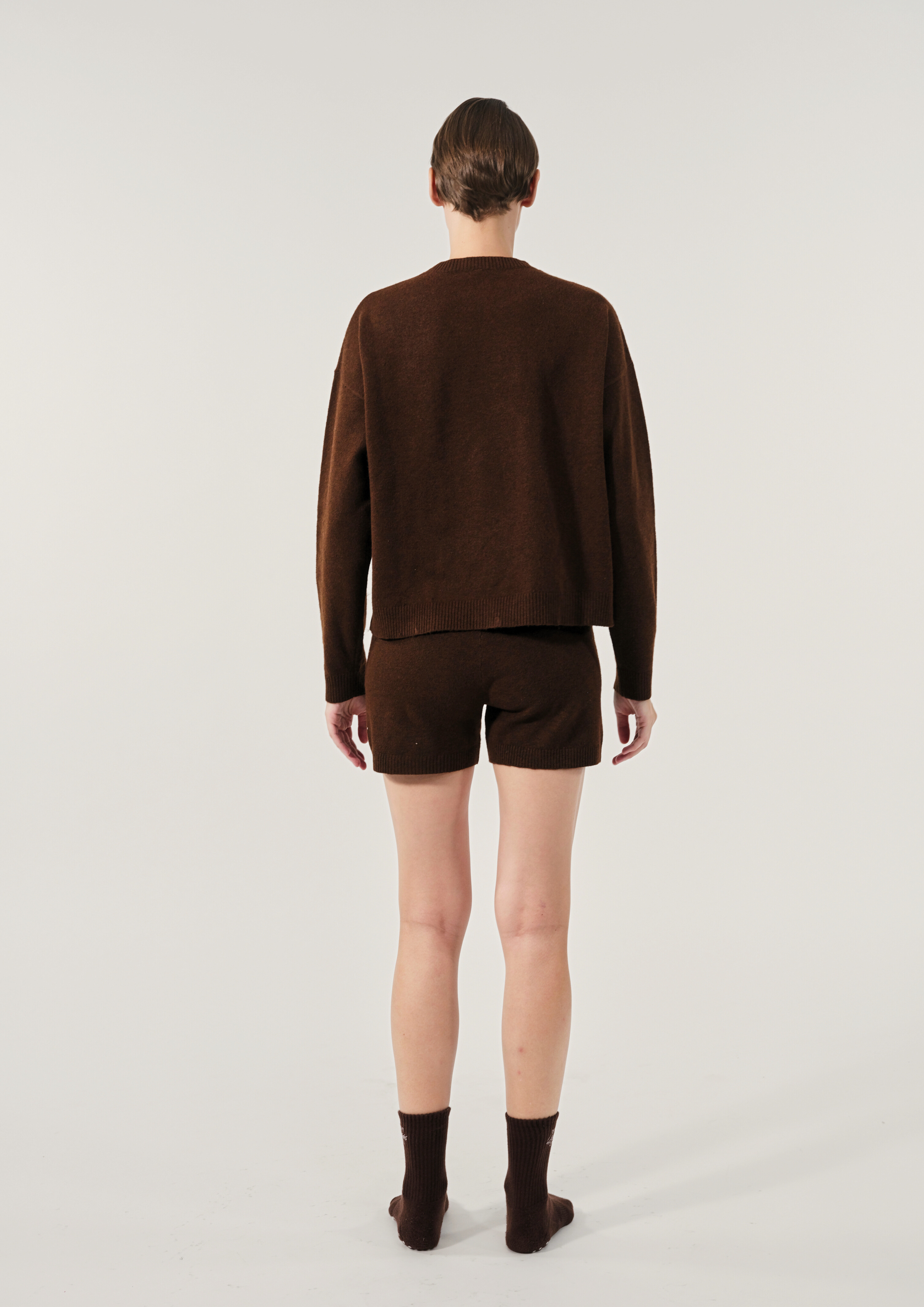 Sunday Country Club Knit Sweater in Mahogany