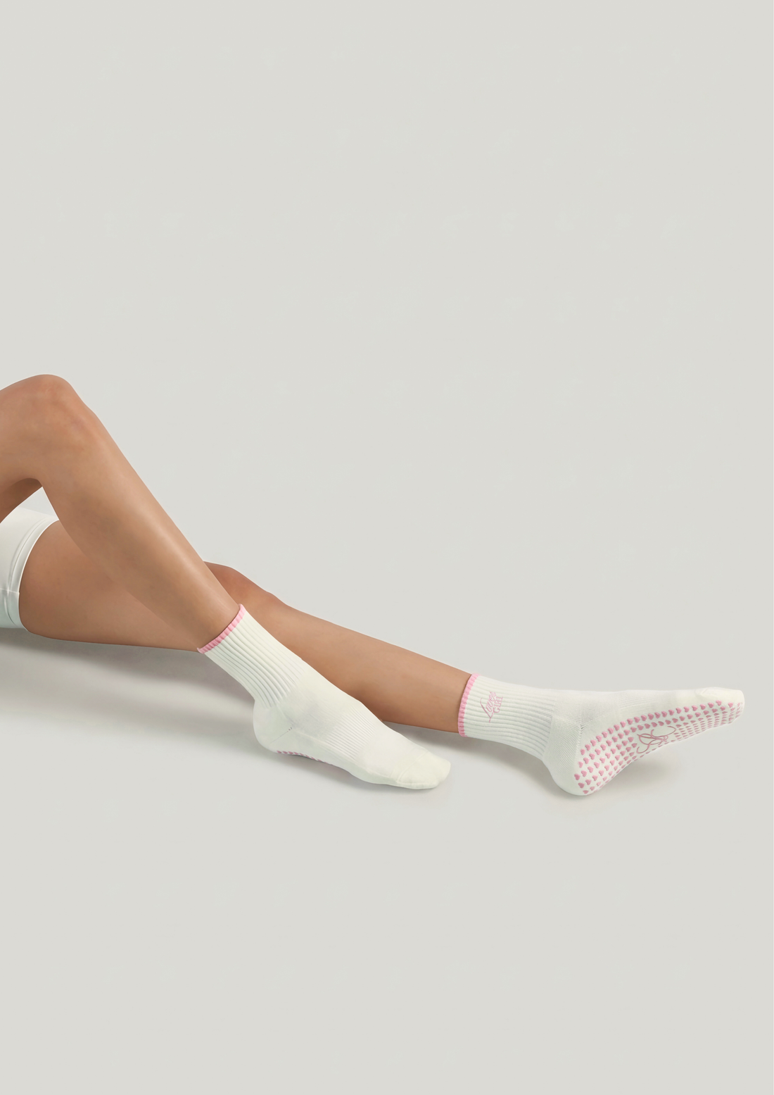 Pilates Grip Socks in Vanilla