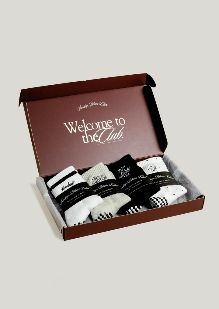 The Silver Screen Pilates Grip Socks Gift Set
