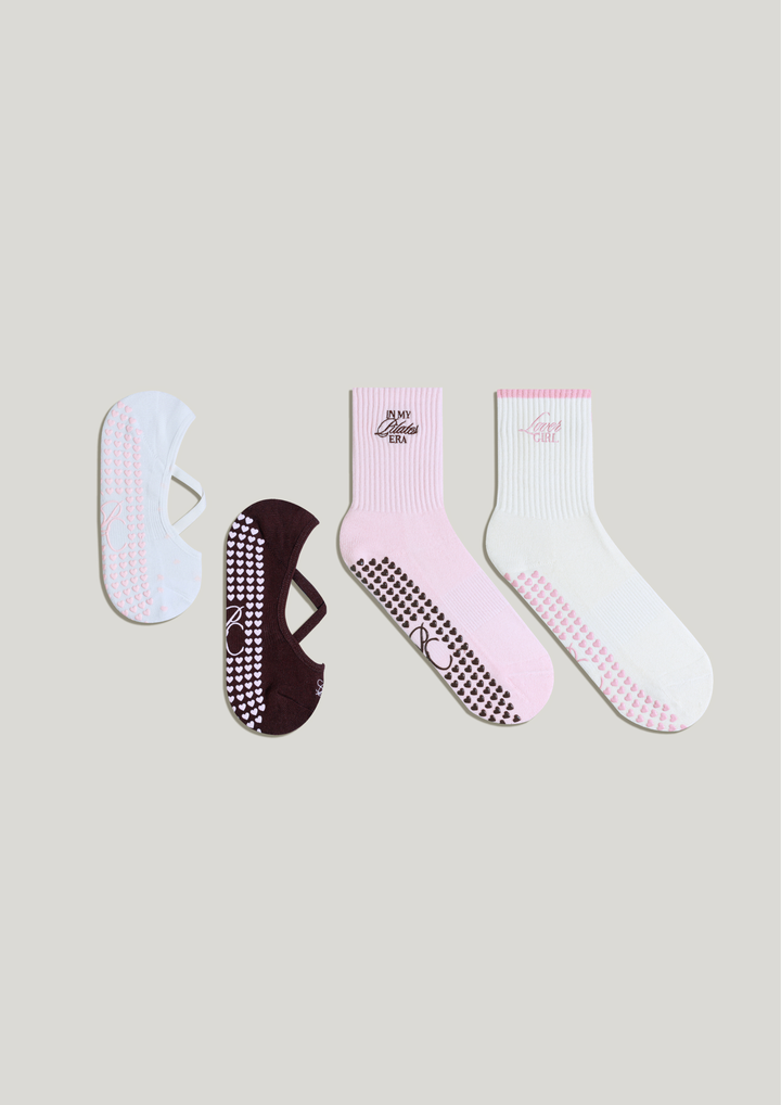 Lover Girl Pilates Grip Socks Bundle Set