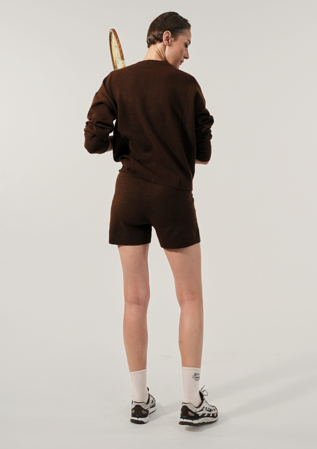 Sunday Country Club Knit Sweater in Mahogany