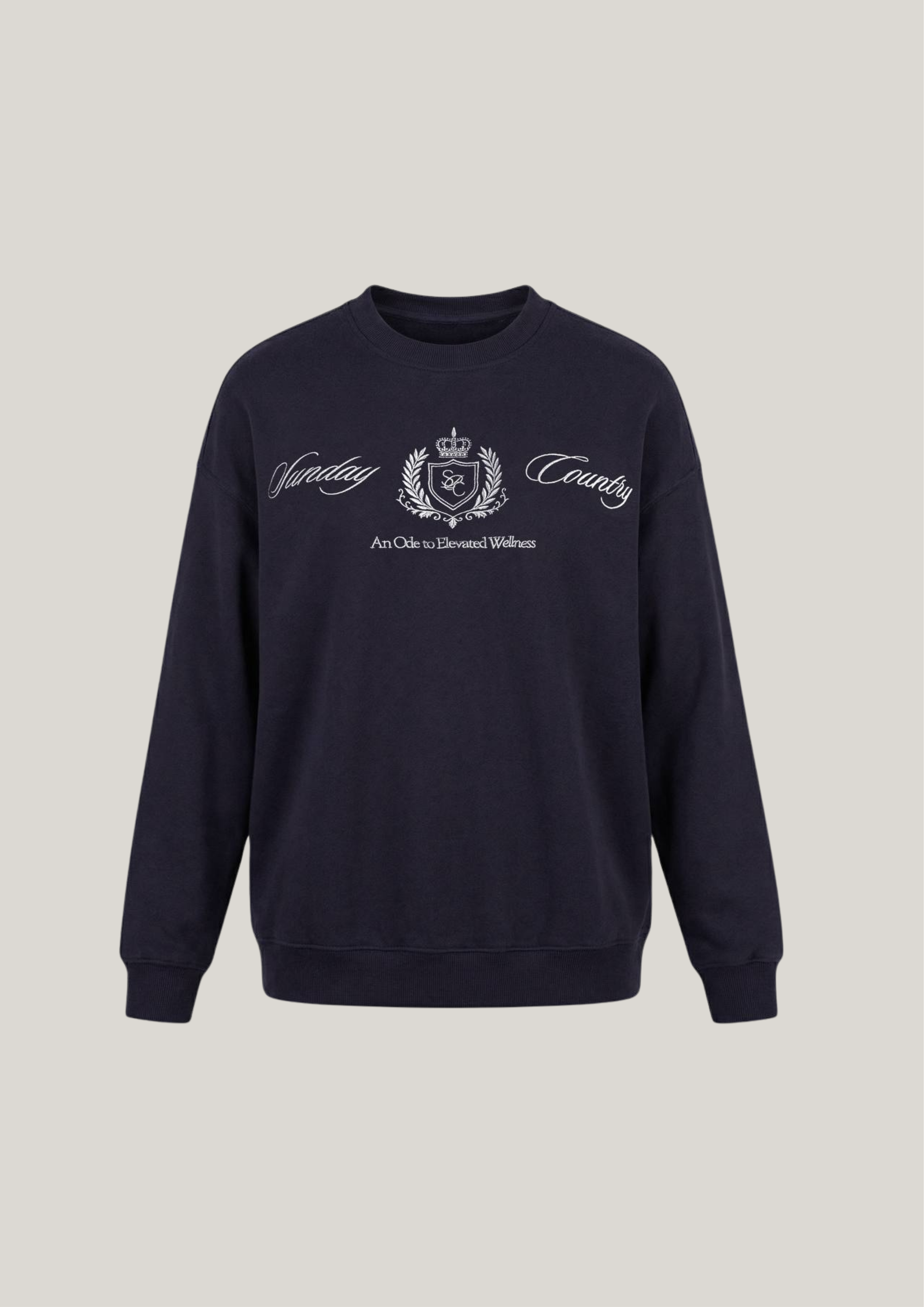 Sunday Country Club Crew Neck Sweater in Oxford