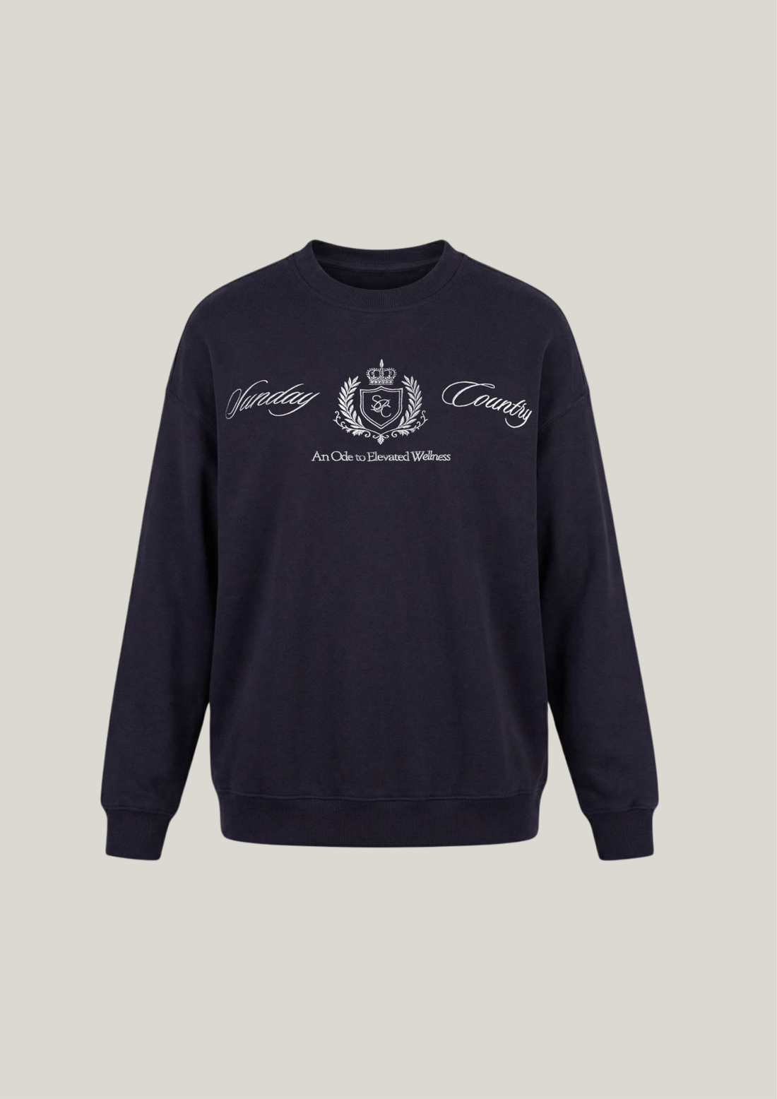 Sunday Country Club Crew Neck Sweater in Oxford